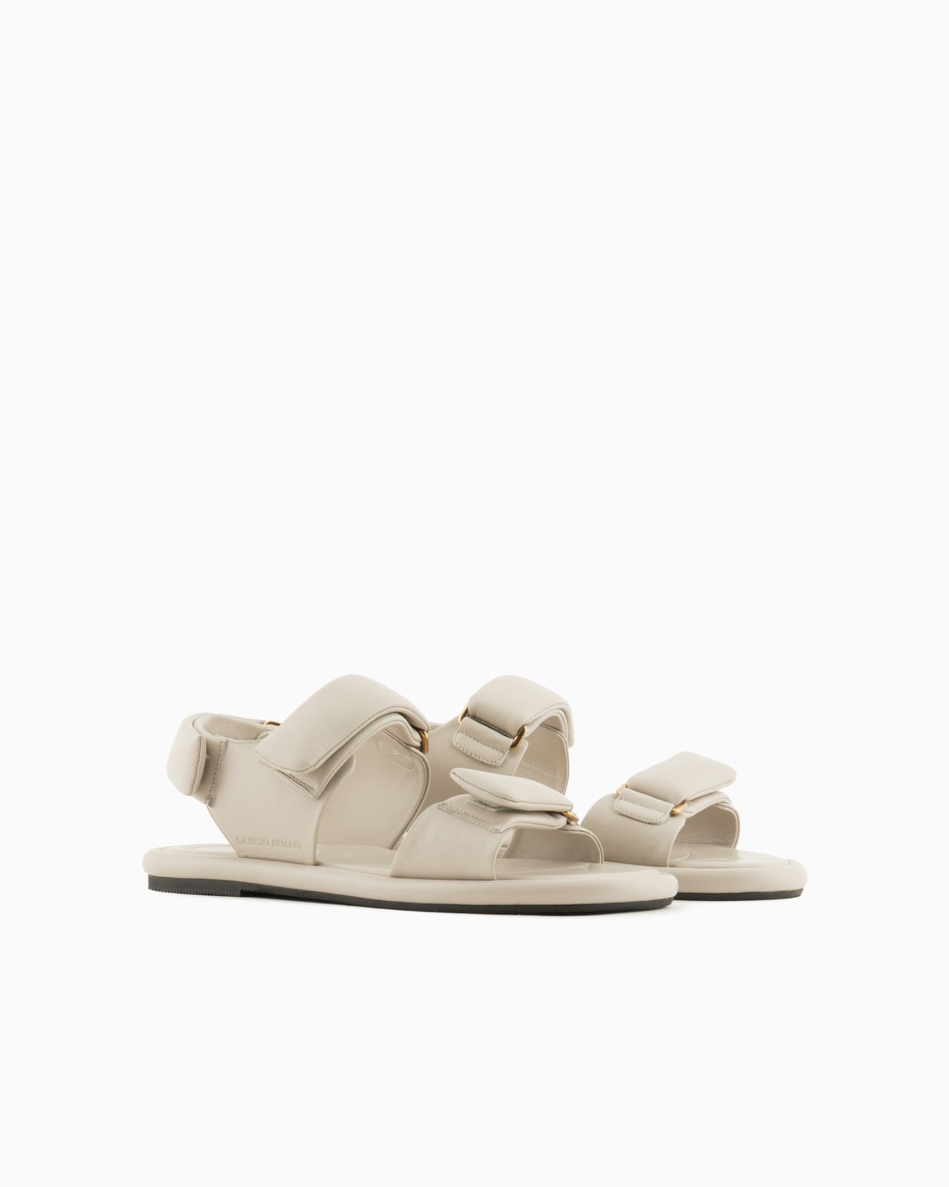 Padded nappa-leather flat sandals Slide 1