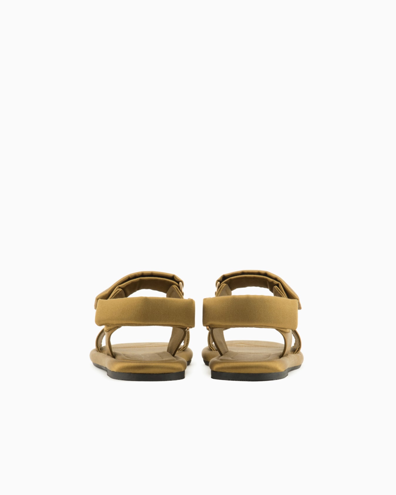 Padded satin flat sandals Slide 3