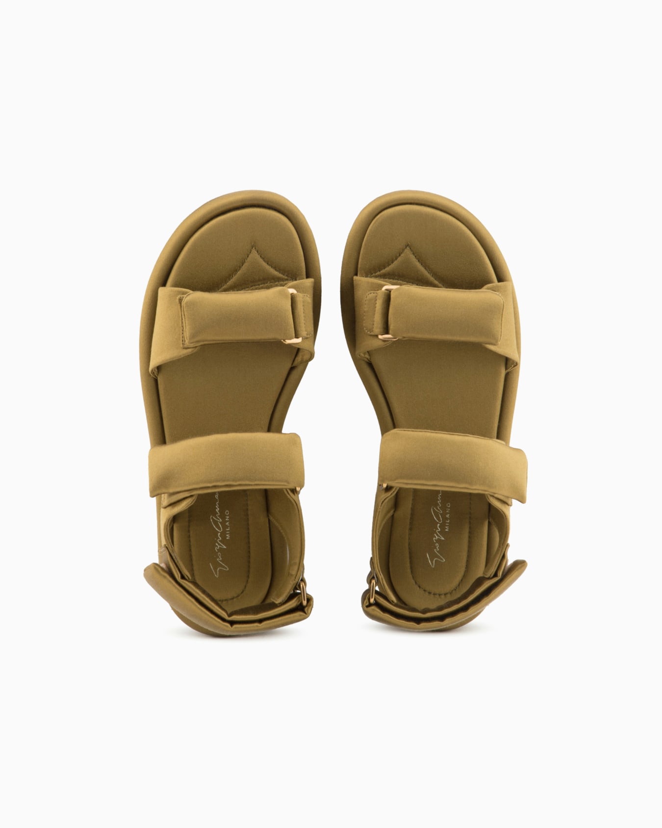Padded satin flat sandals Slide 2