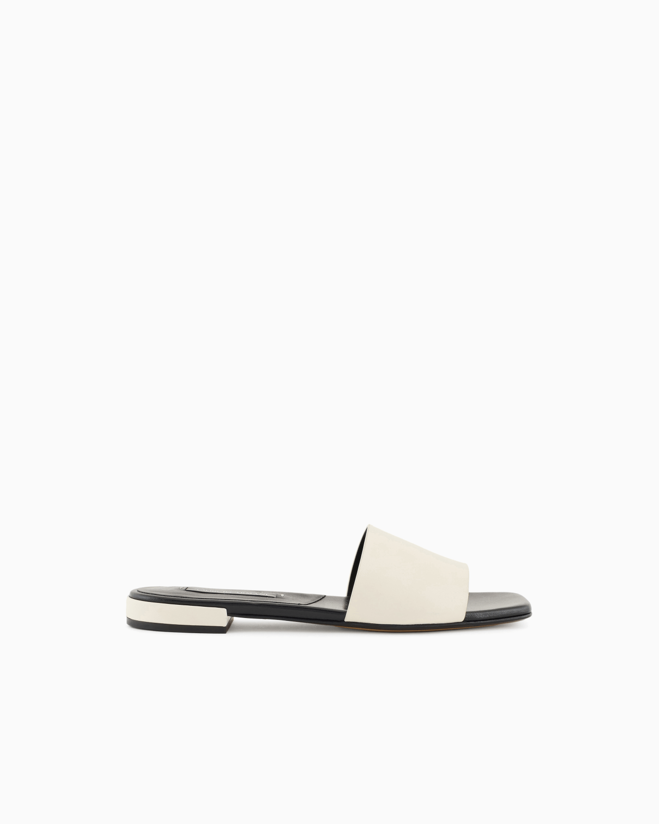 Giorgio Armani X 10 Corso Como flache Sandalen aus Kalbsleder Folie 0