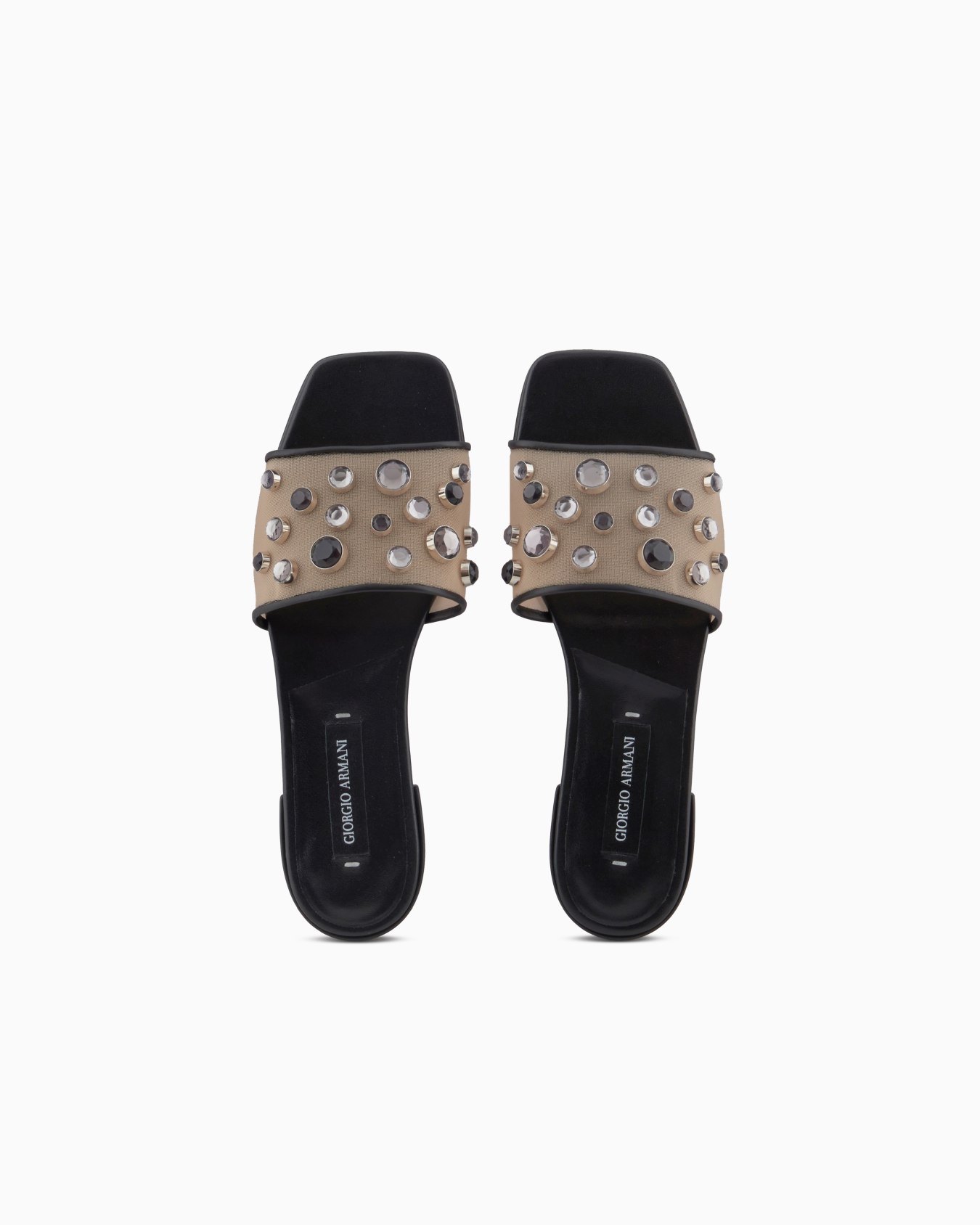 Giorgio Armani x 10 Corso Como Sandali flat in rete e strass incastonati Slide 2