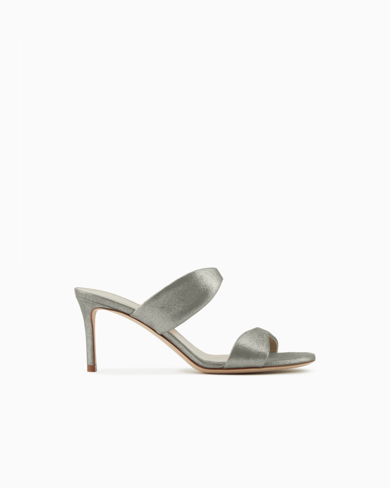 Sandali con tacco in camoscio liquido Slide 0
