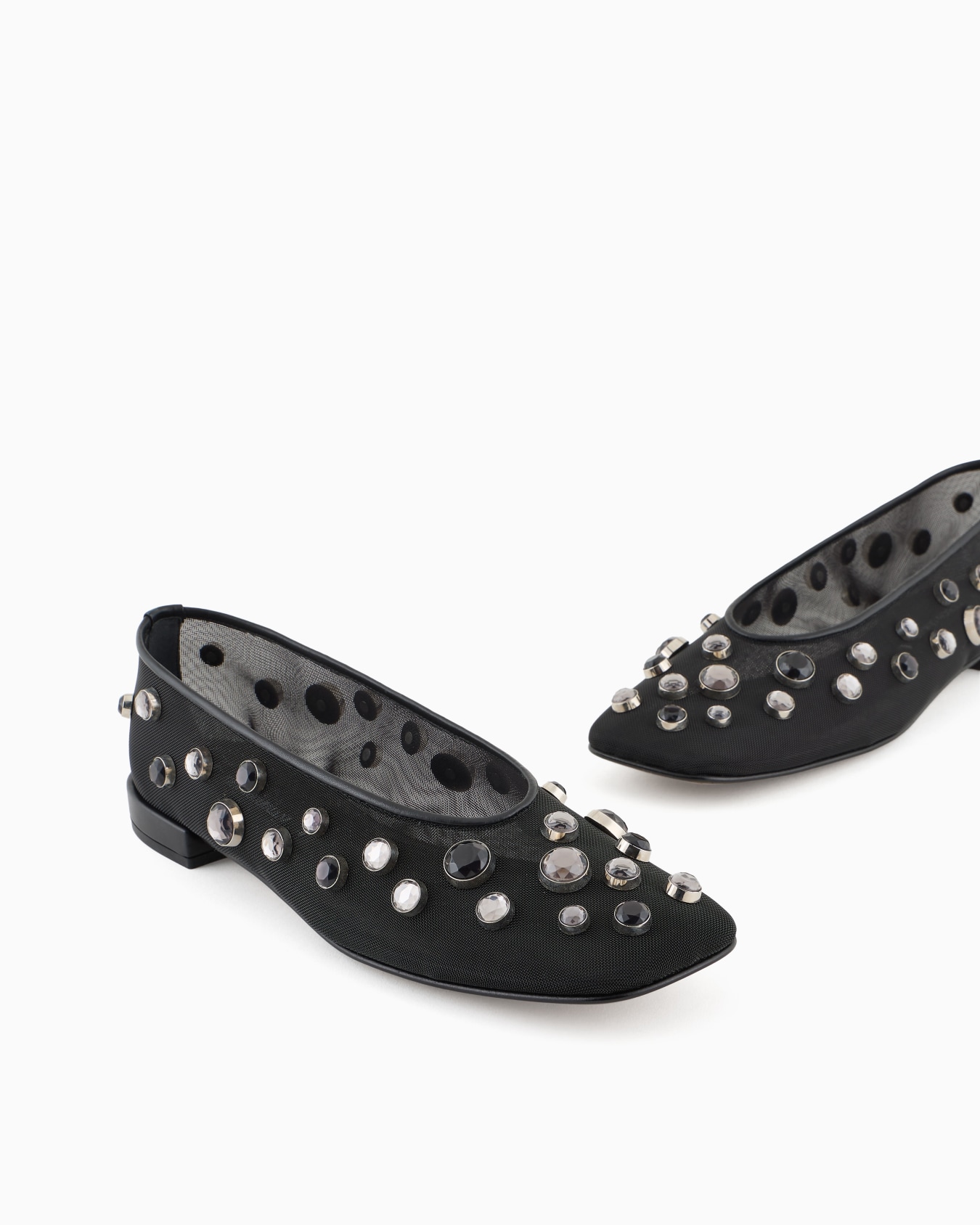 Giorgio Armani x 10 Corso Como Ballerine in rete e strass incastonati Slide 4