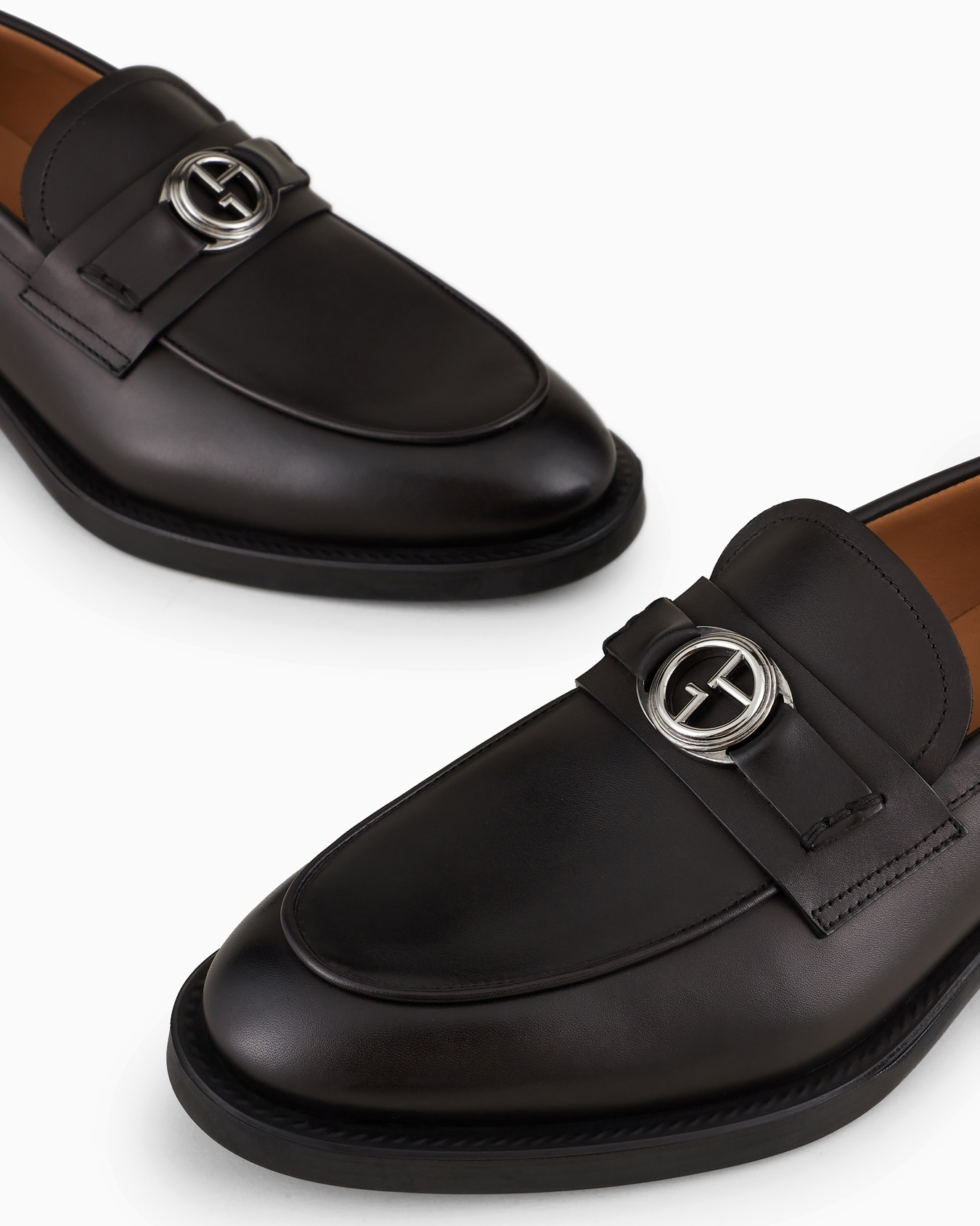 Mocasines de piel con logotipo Diapositiva 2