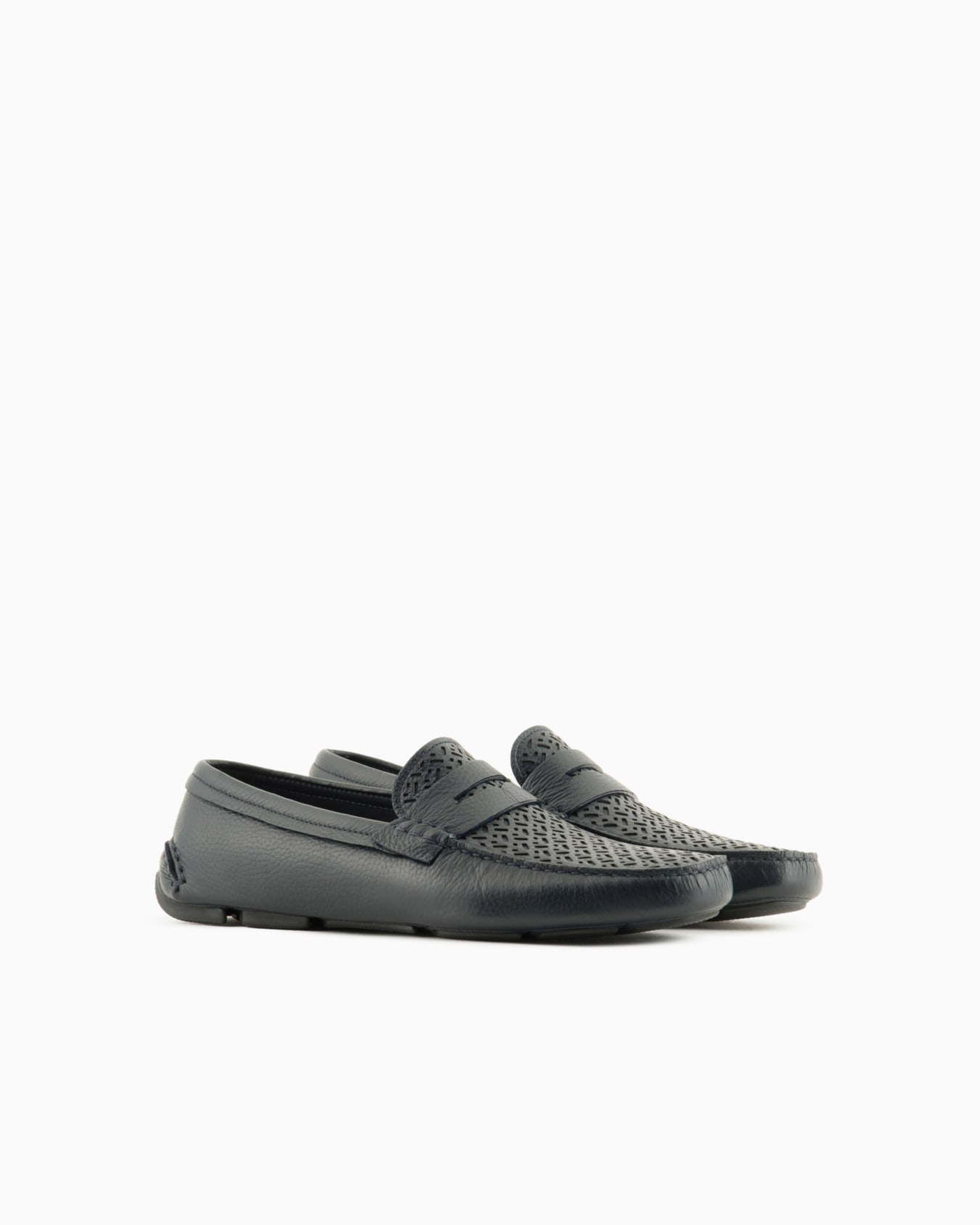 Deerskin and nappa-leather loafers Slide 1