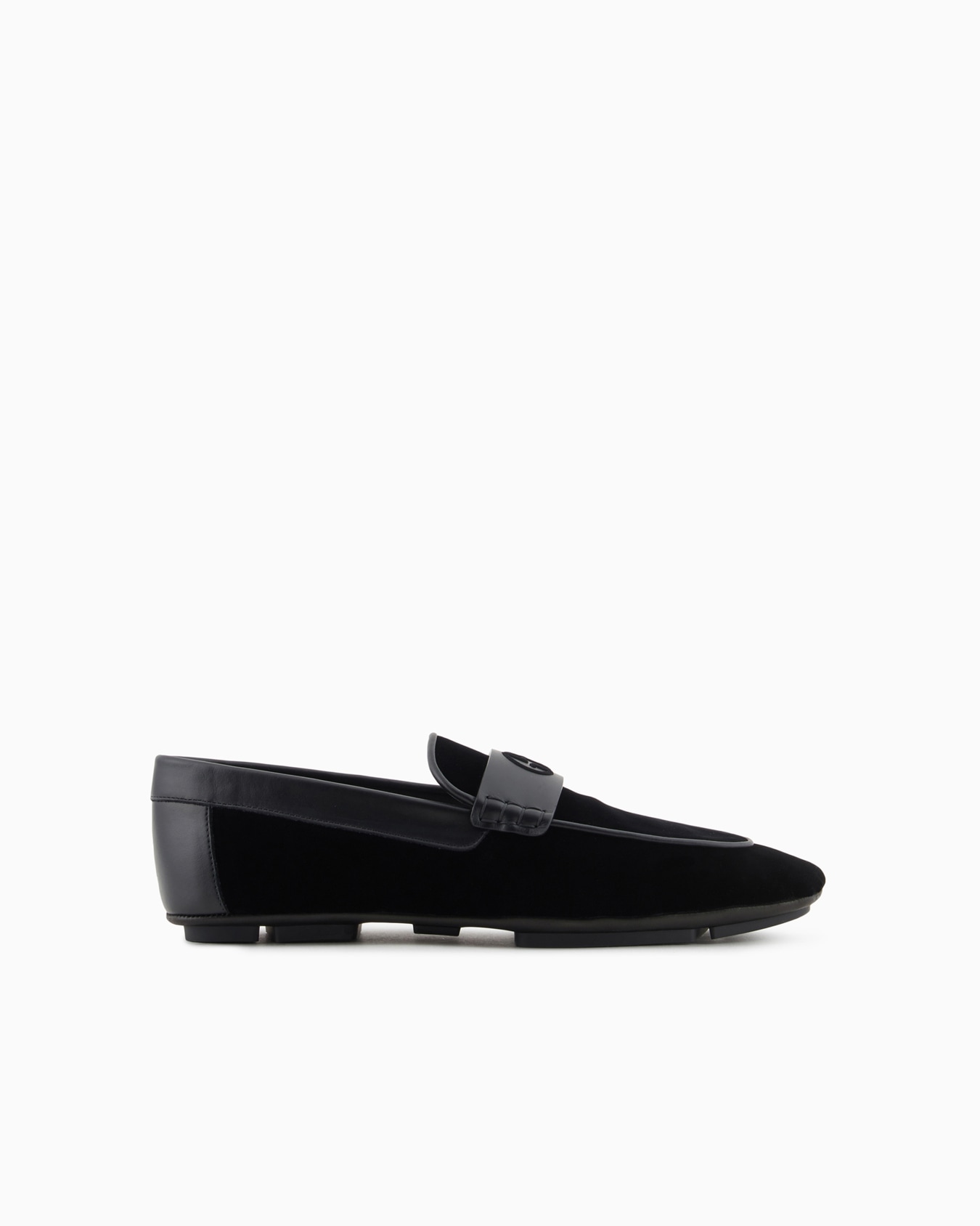 Velvet and leather loafers Slide 0