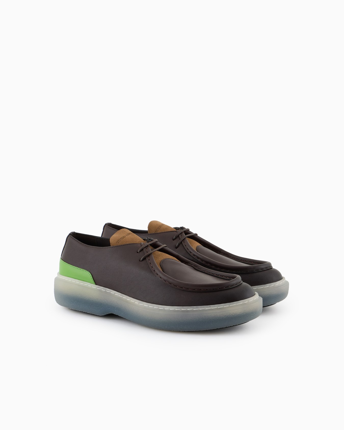 Zapatos con cordones de piel, ante y napa Diapositiva 1