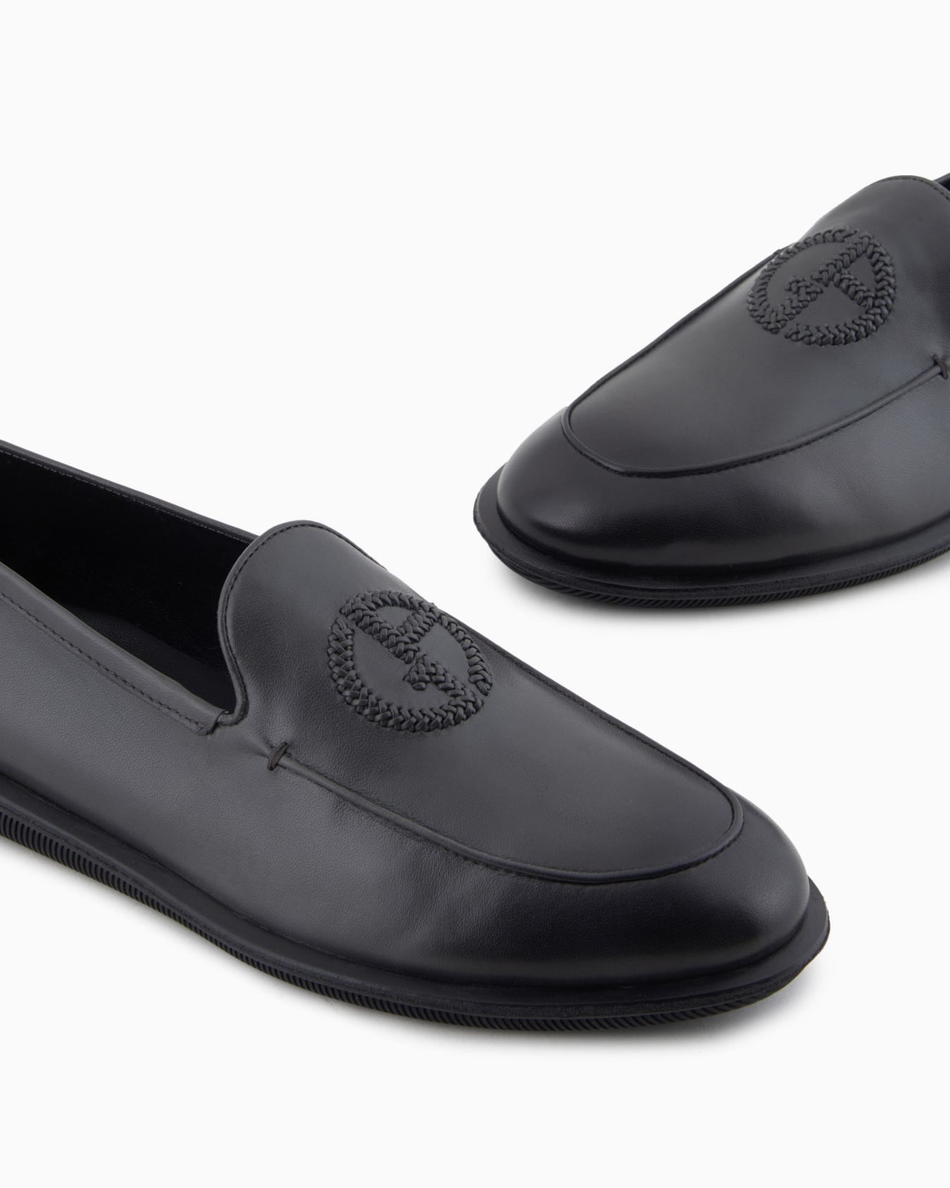 Mocassins en nappa vintage avec logo brodé Diapositive 4