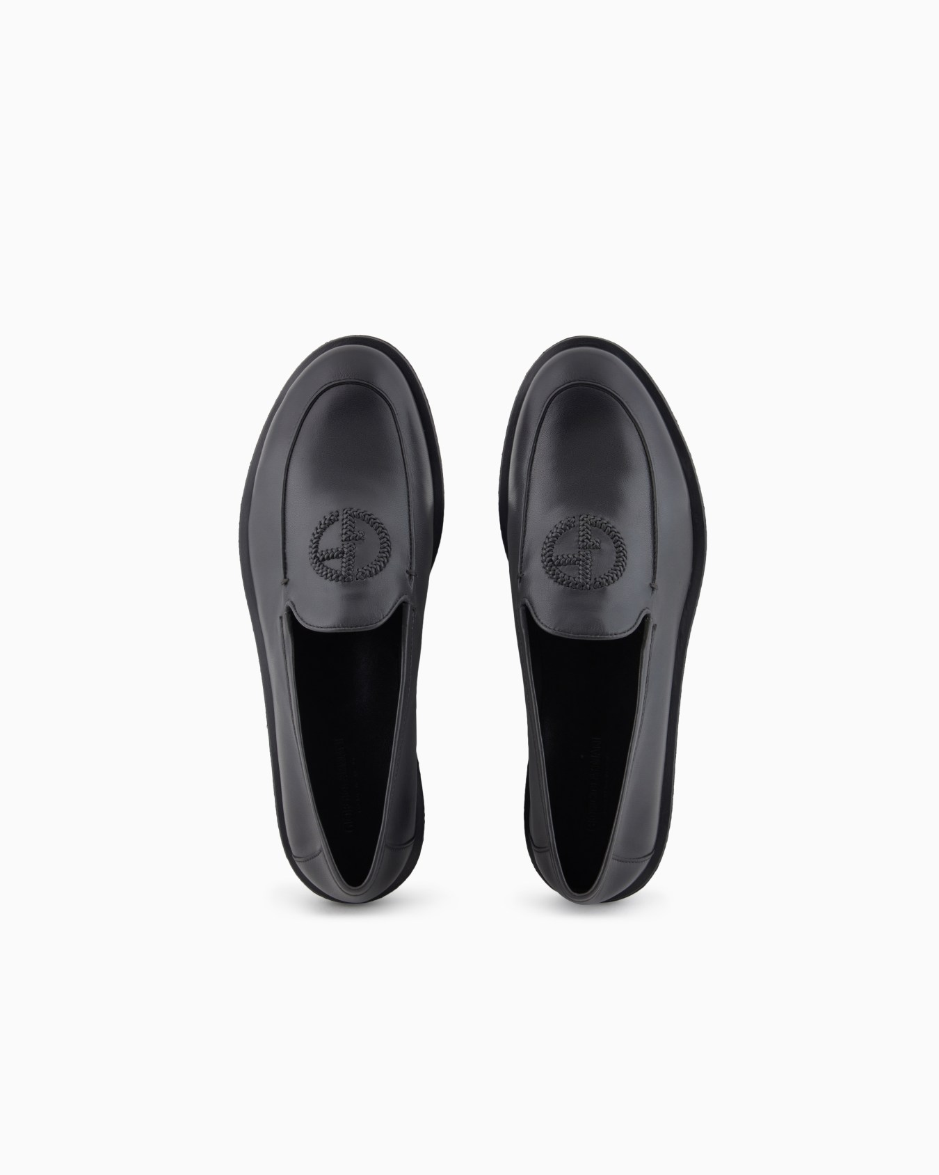 Mocassins en nappa vintage avec logo brodé Diapositive 2