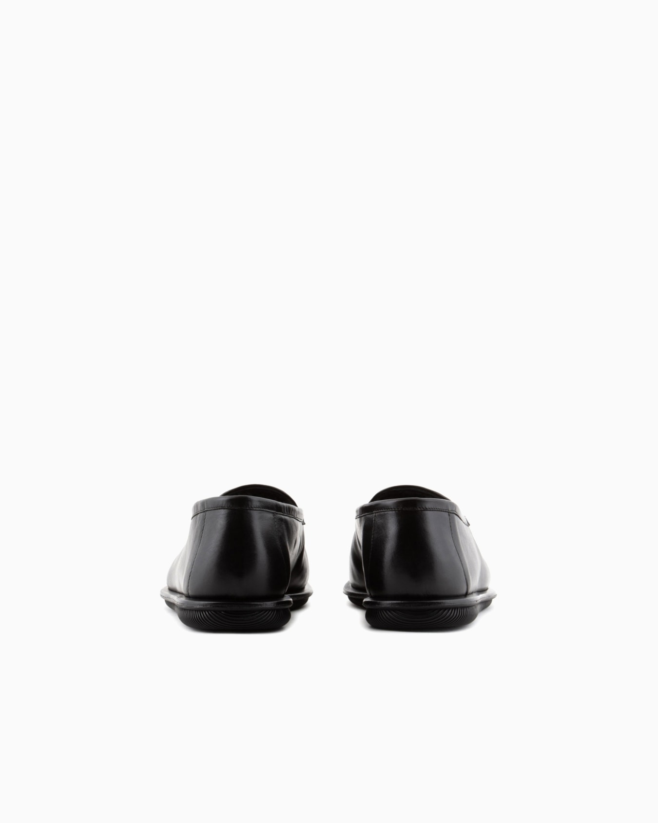 Nappa leather loafers with embroidered logo Slide 3