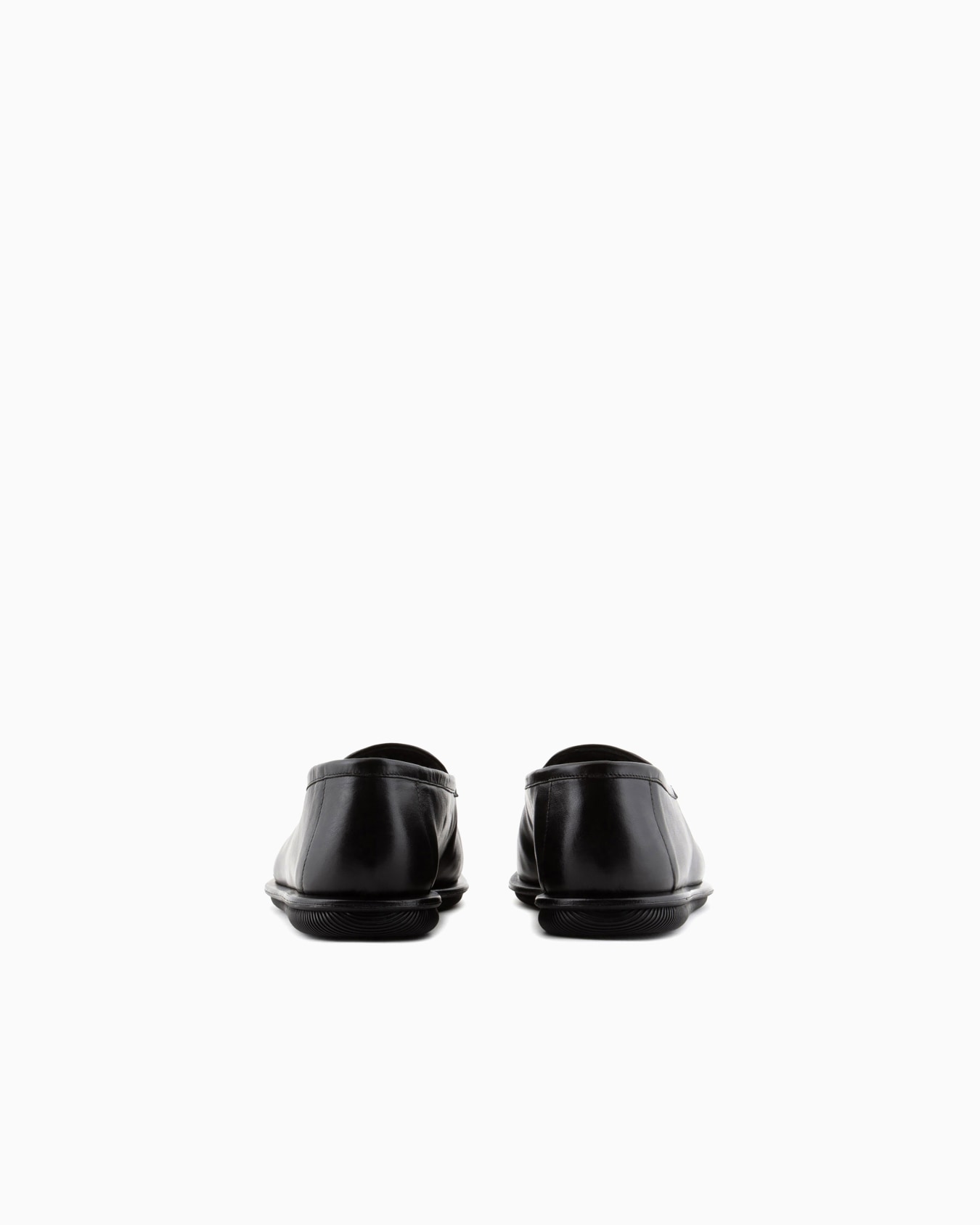 Nappa leather loafers with embroidered logo Slide 3