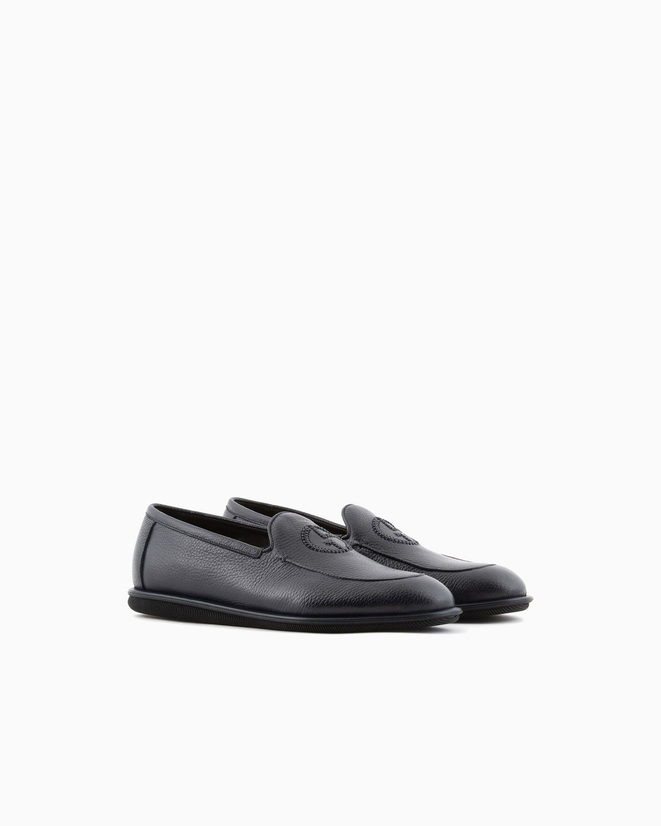 Mocassins en cerf avec logo brodé Diapositive 1
