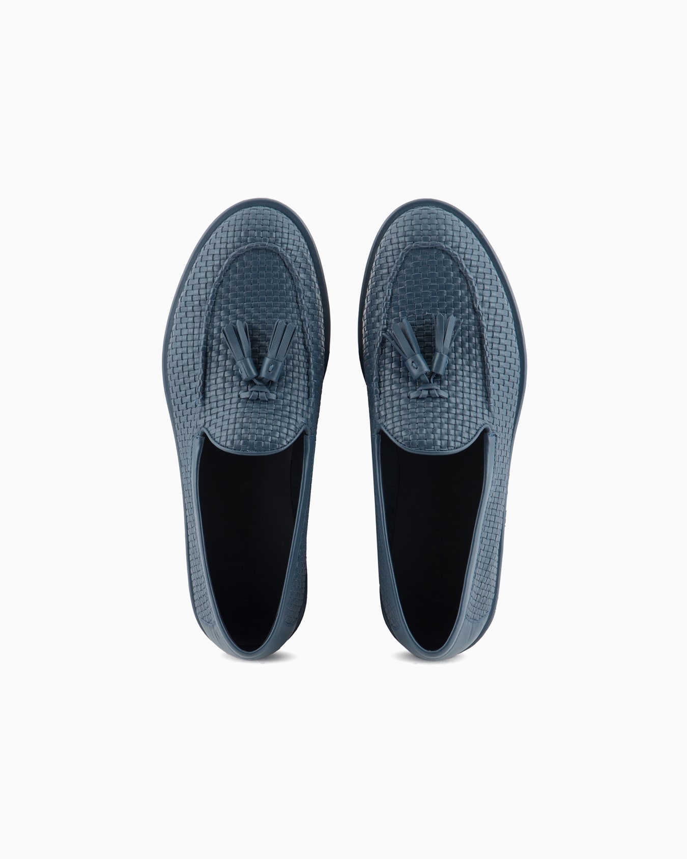 Woven nappa leather loafers with tassels Slide 2
