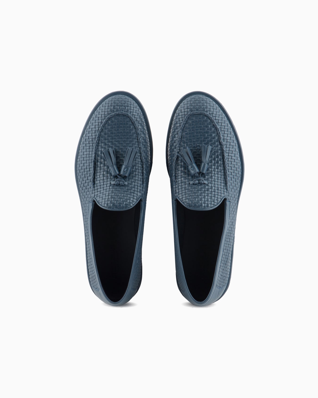 Woven nappa leather loafers with tassels Slide 2