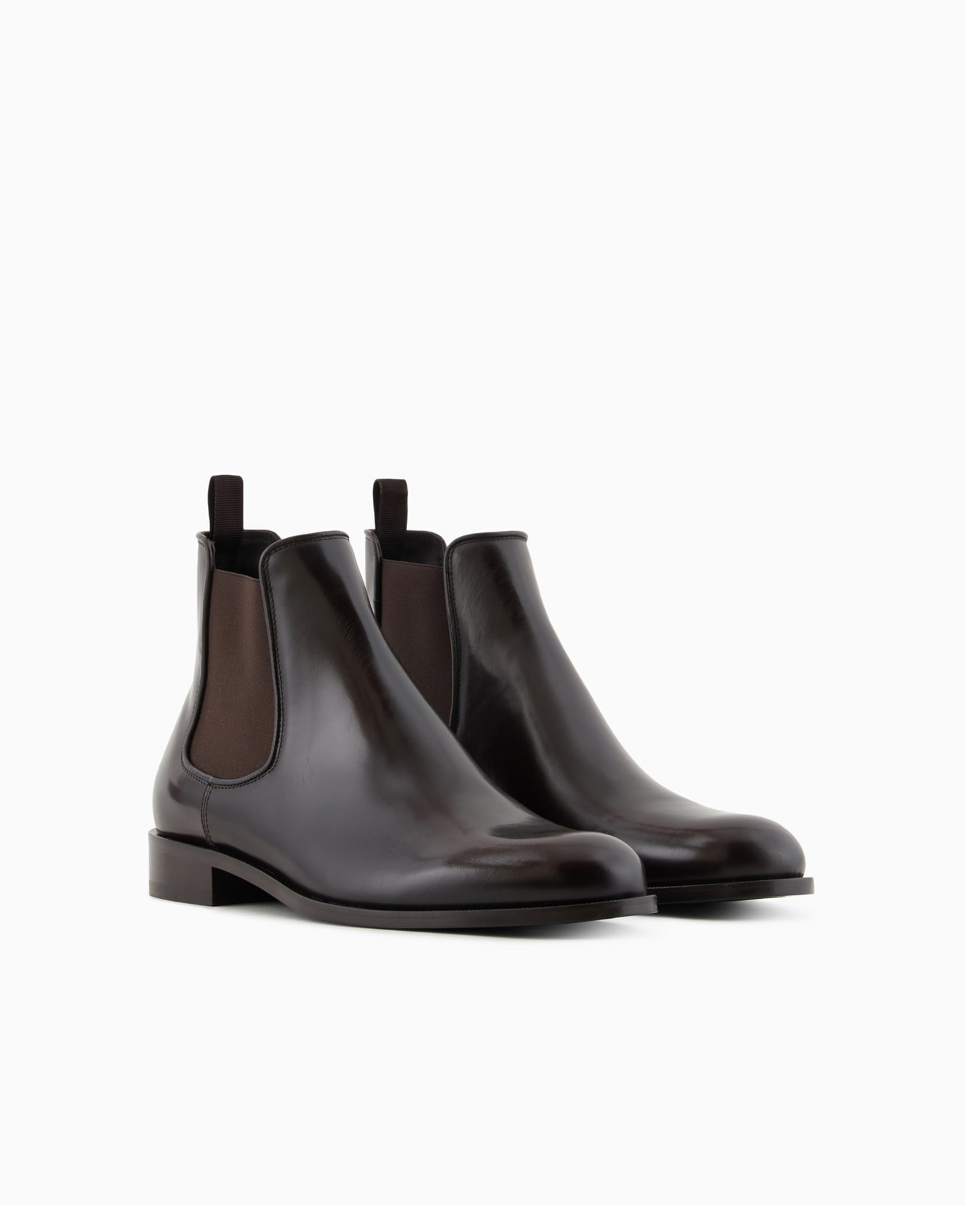Antique-effect leather ankle boots Slide 1