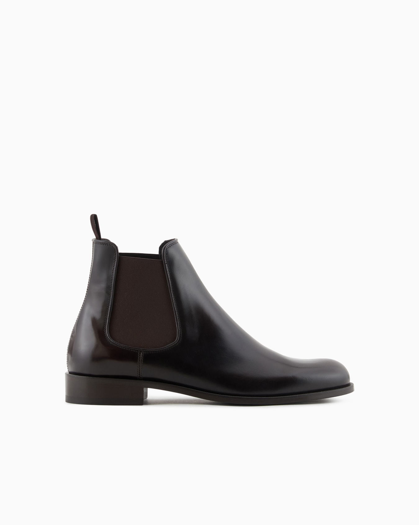 Antique-effect leather ankle boots Slide 0
