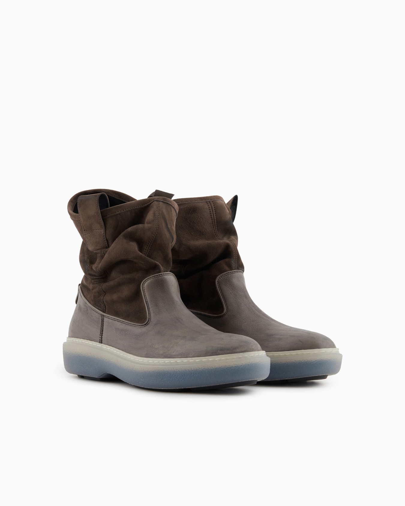 Stiefeletten aus Leder und Veloursleder Folie 2