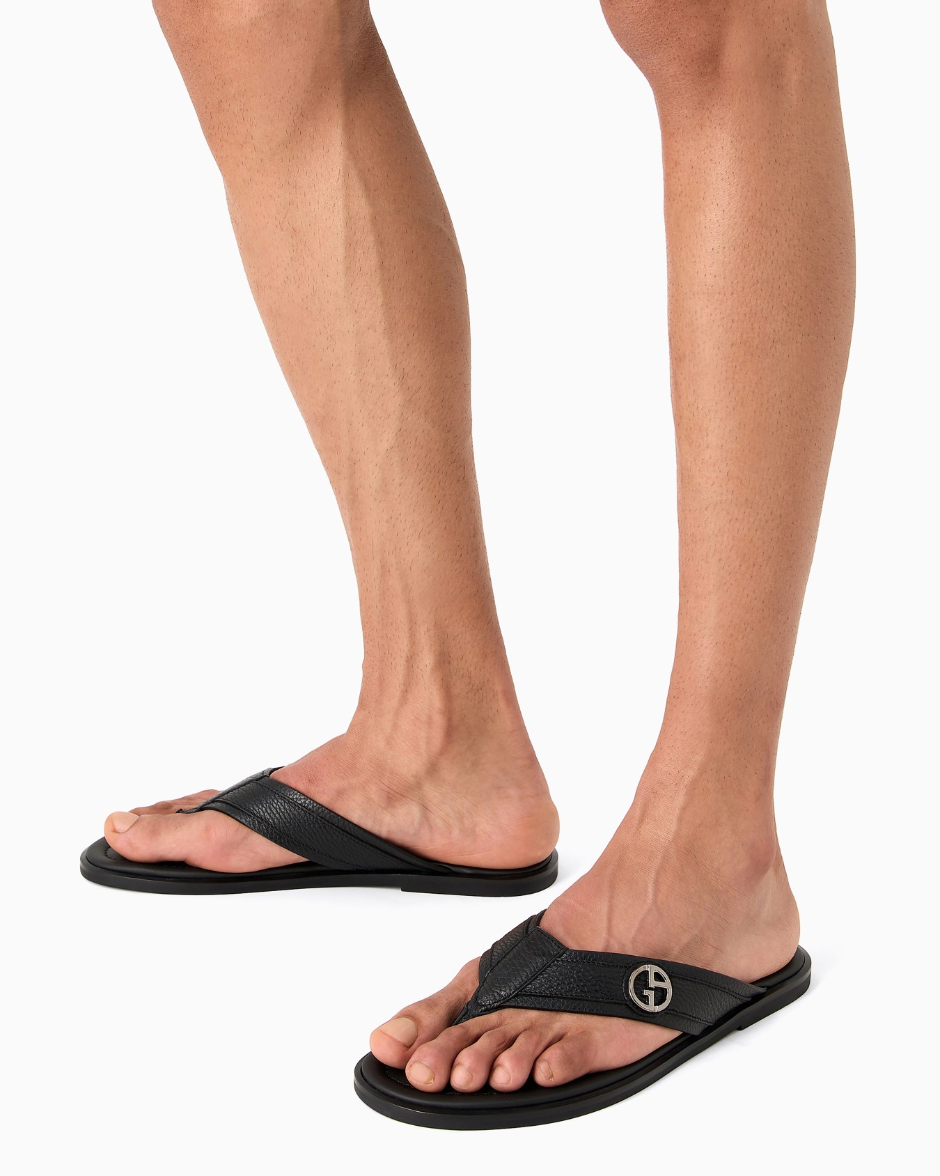 Pebbled-leather woven sandals Slide 5
