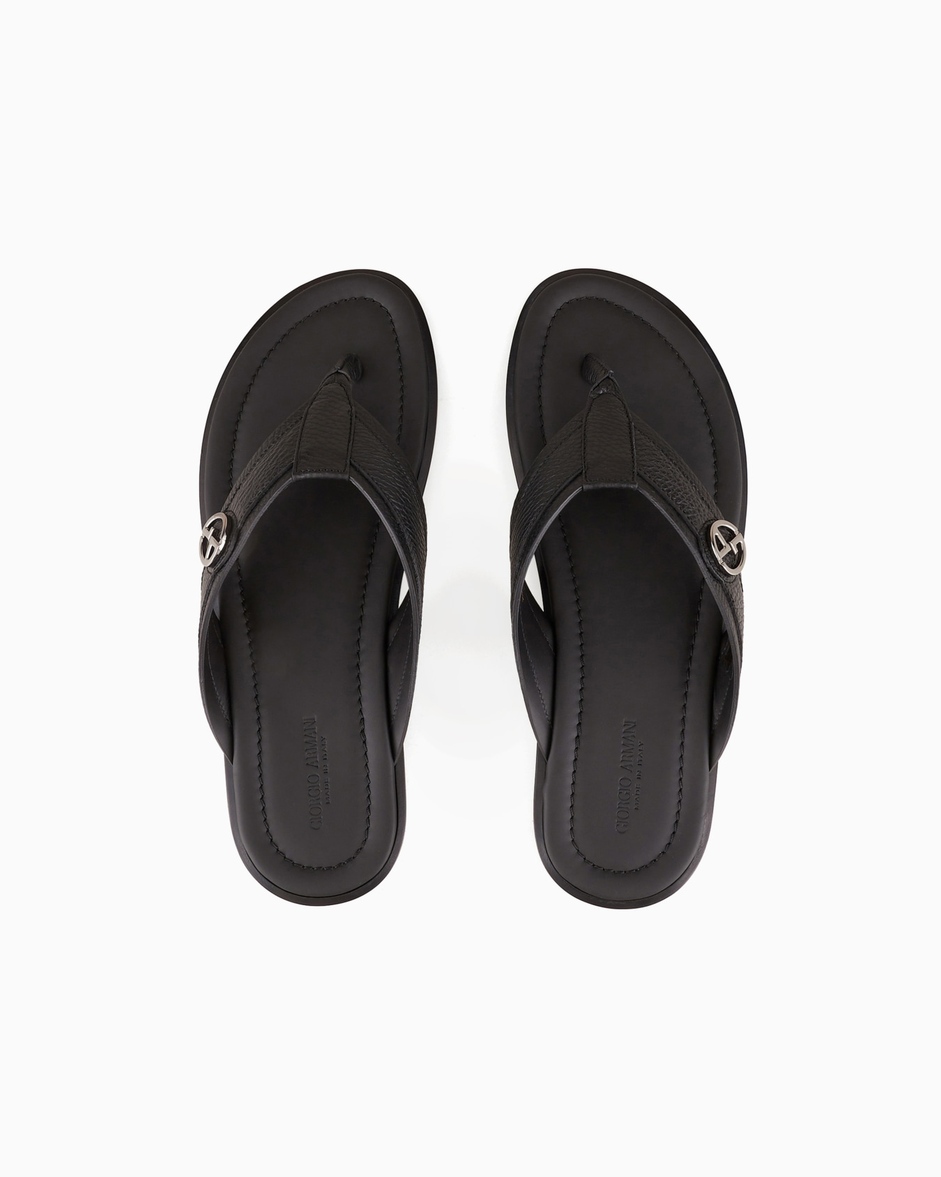 Pebbled-leather woven sandals Slide 2