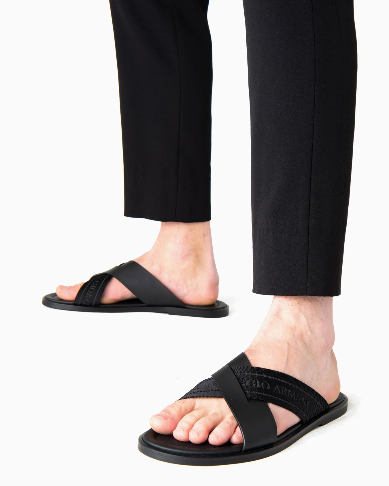 Sandalia de piel y cinta bicolor Diapositiva 6