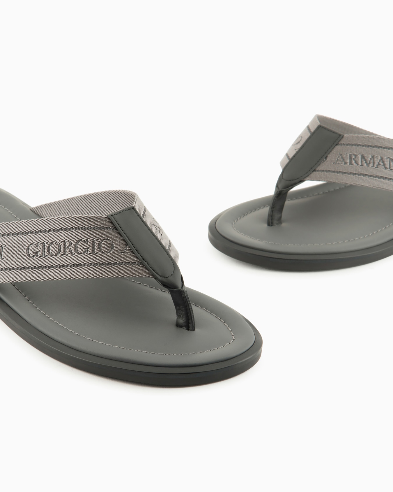 Infradito in nastro con logo Slide 4
