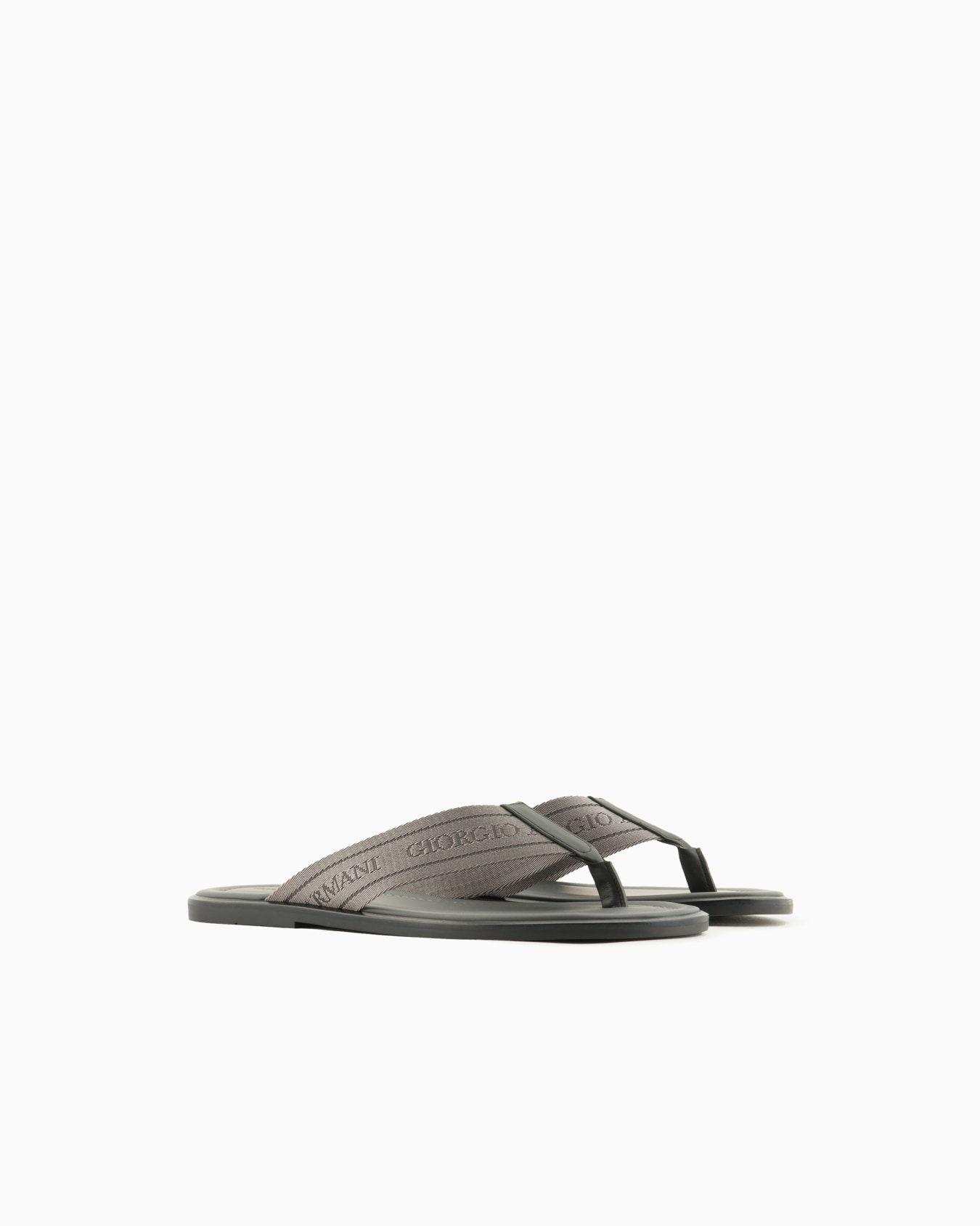 Infradito in nastro con logo Slide 1