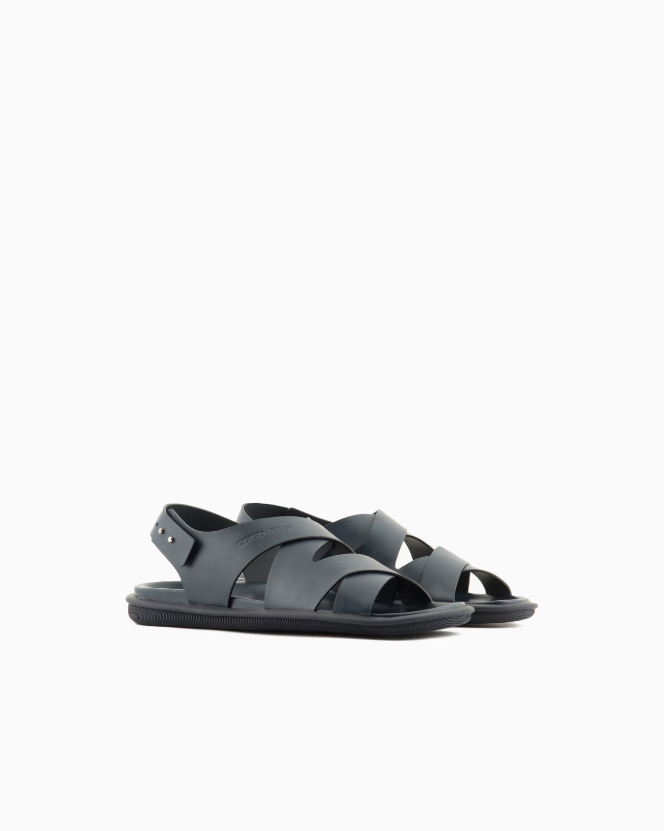 Leather woven sandals Slide 1