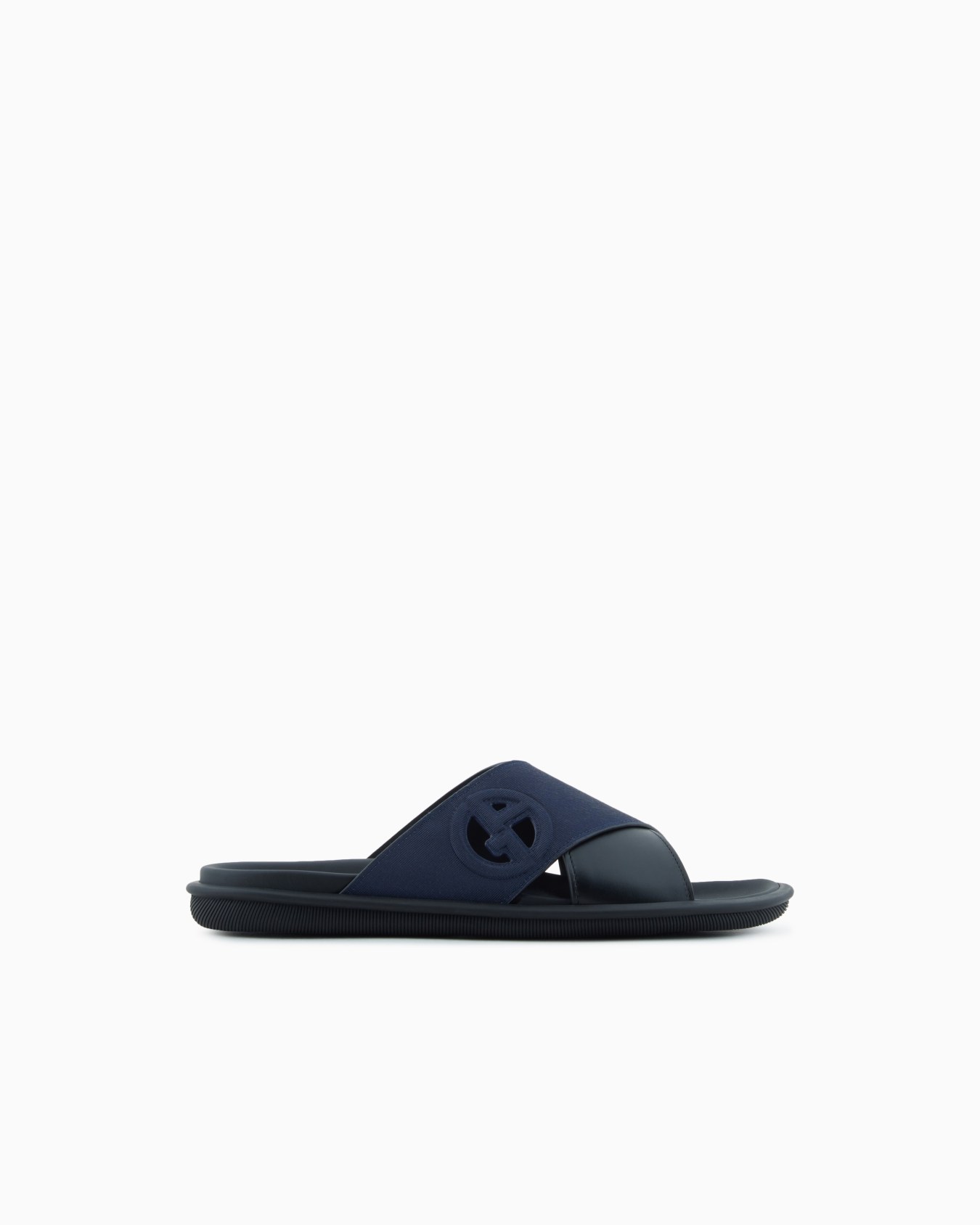 Leather and grosgrain sandals Slide 0