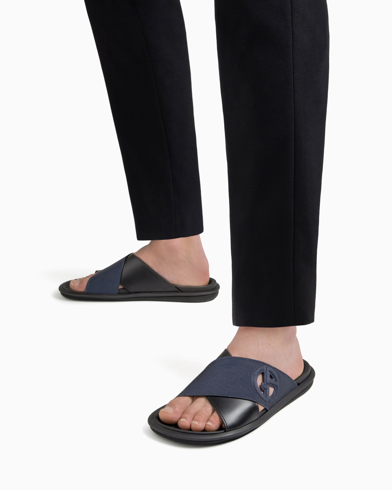 Sandales en cuir et gros-grain Diapositive 6