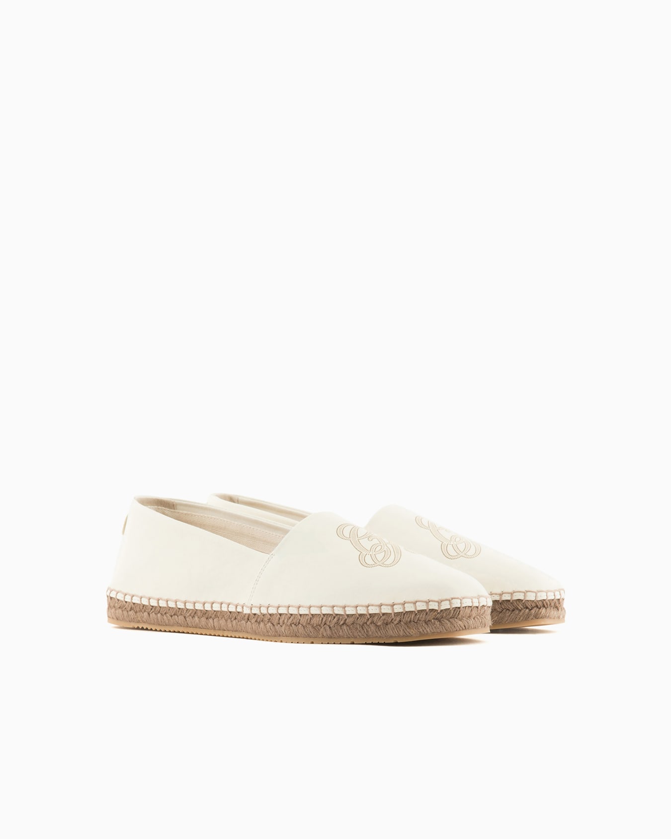 Nappa-leather espadrilles with logo Slide 1