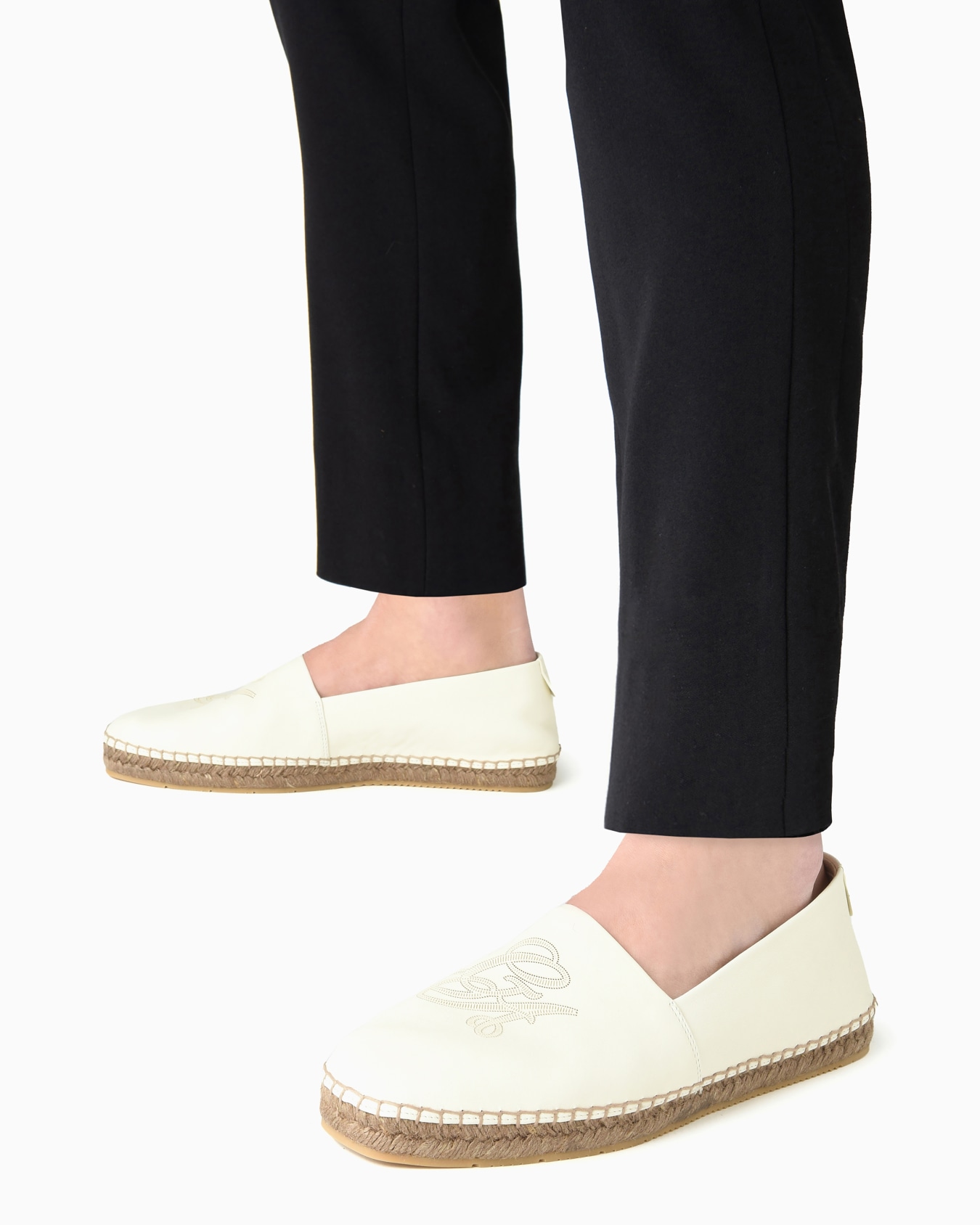 Nappa-leather espadrilles with logo Slide 6