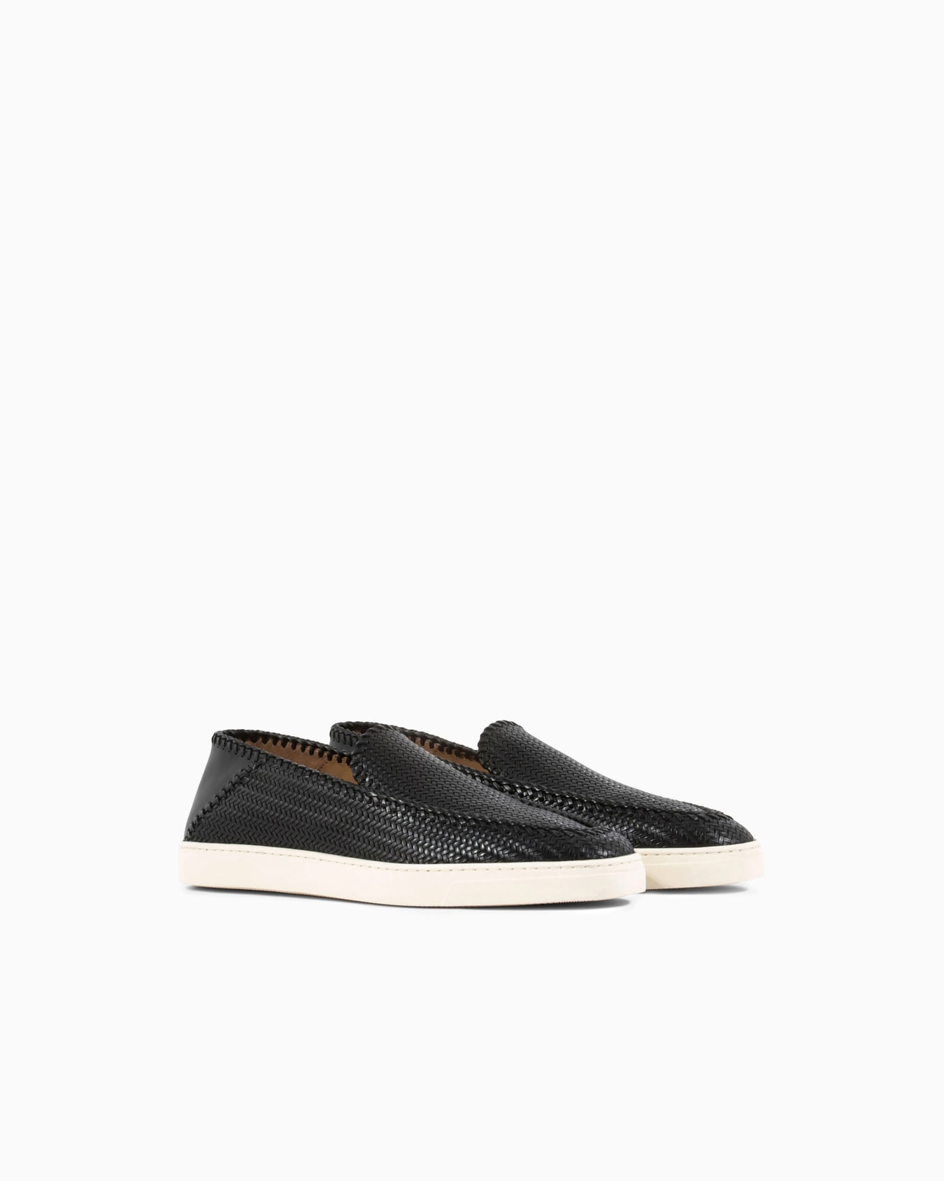 Galleria 3 Braided printed leather slip-ons Slide 1