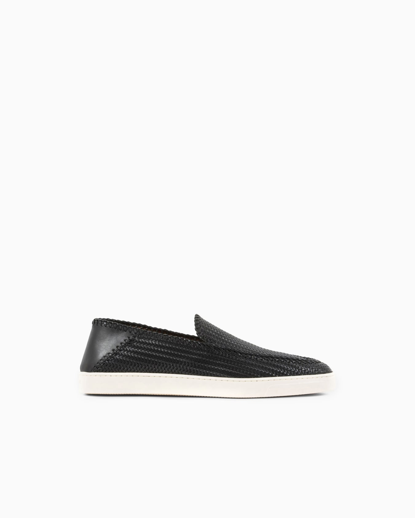 Galleria 3 Braided printed leather slip-ons Slide 0