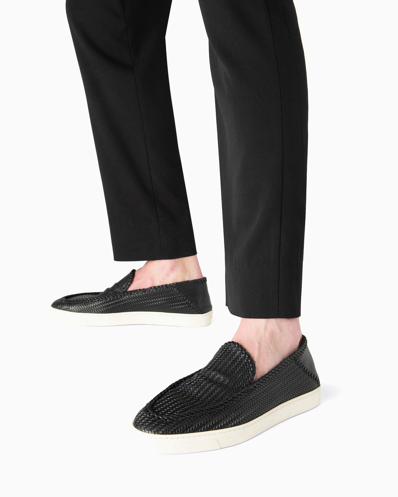 Galleria 3 Braided printed leather slip-ons Slide 3
