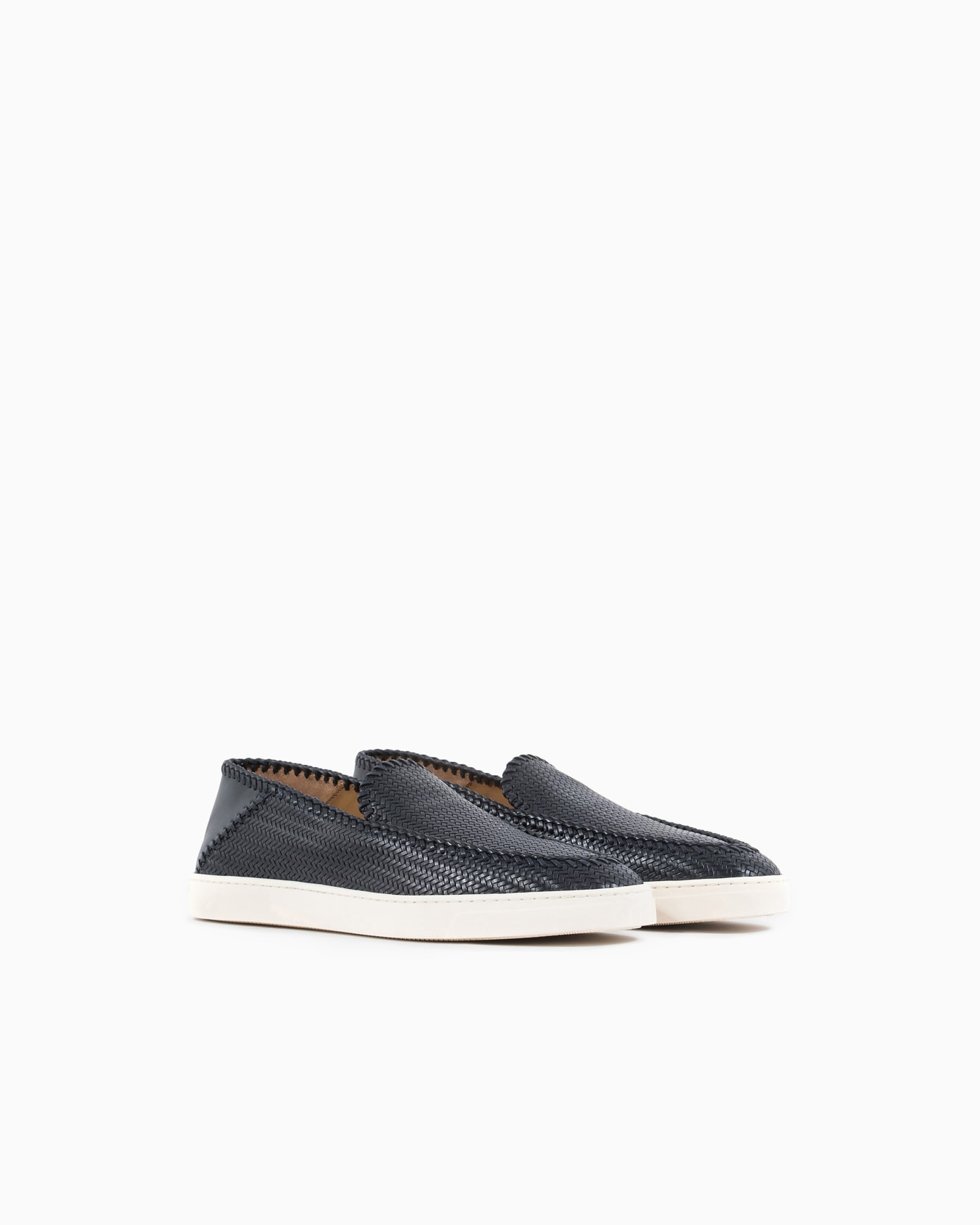 Galleria 3 Braided printed leather slip-ons Slide 1
