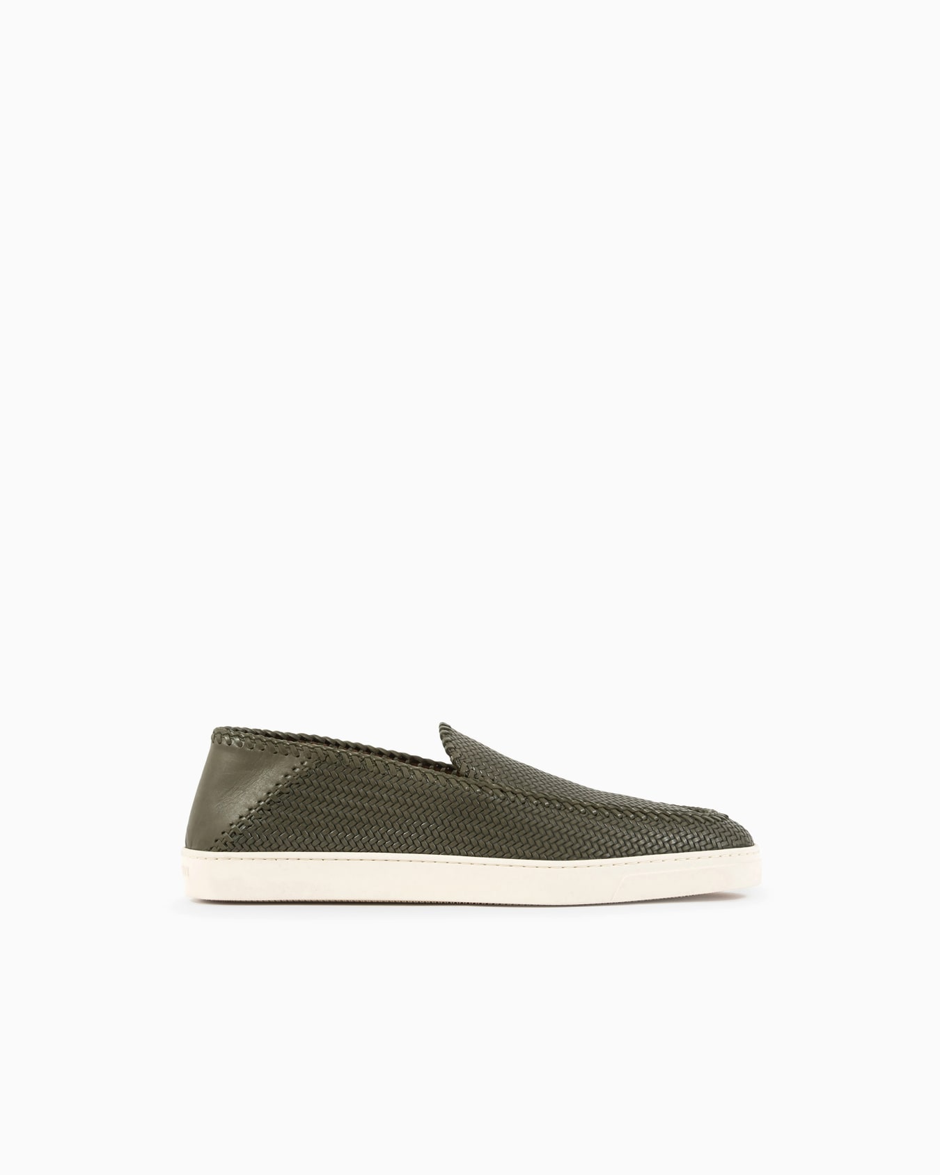 Galleria 3 Braided printed leather slip-ons Slide 0