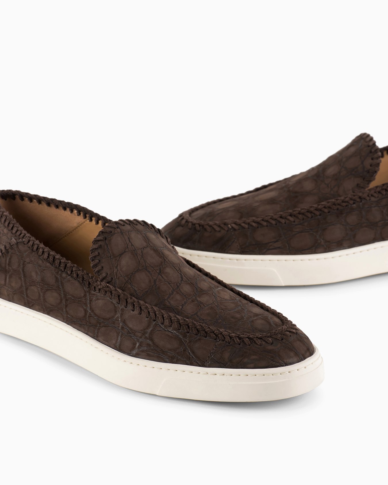 Galleria 3 Embossed, mock-croc nubuck slip-ons Slide 2