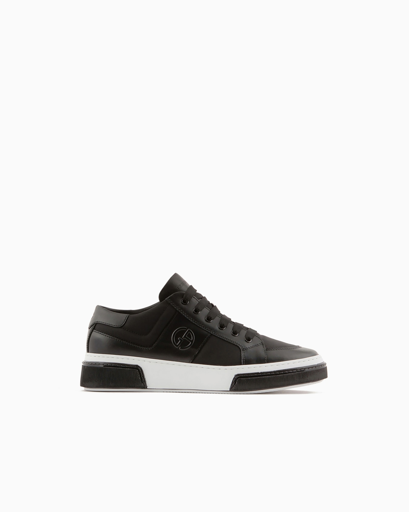 Leather and fabric sneakers Slide 0