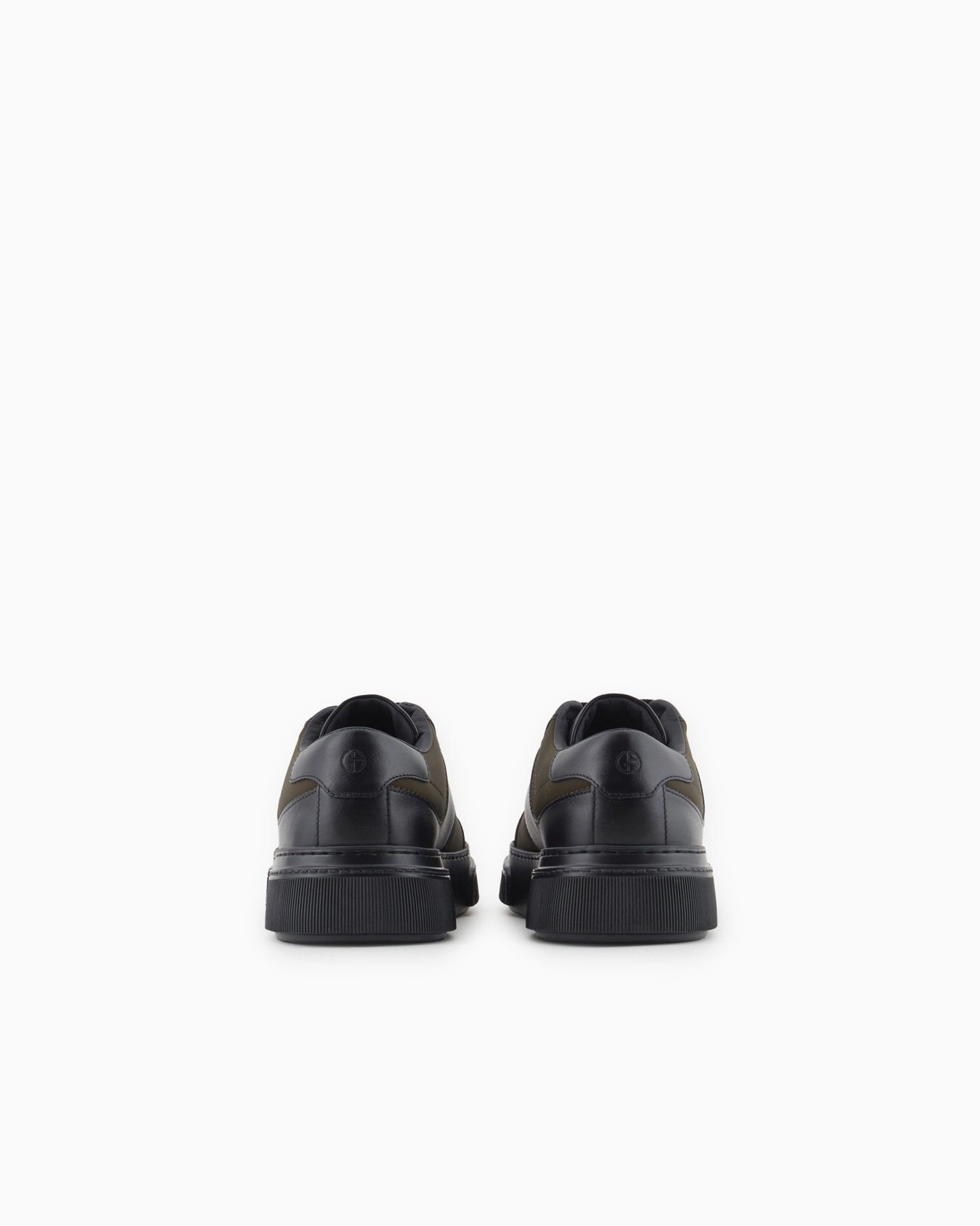 Leather and fabric sneakers Slide 3