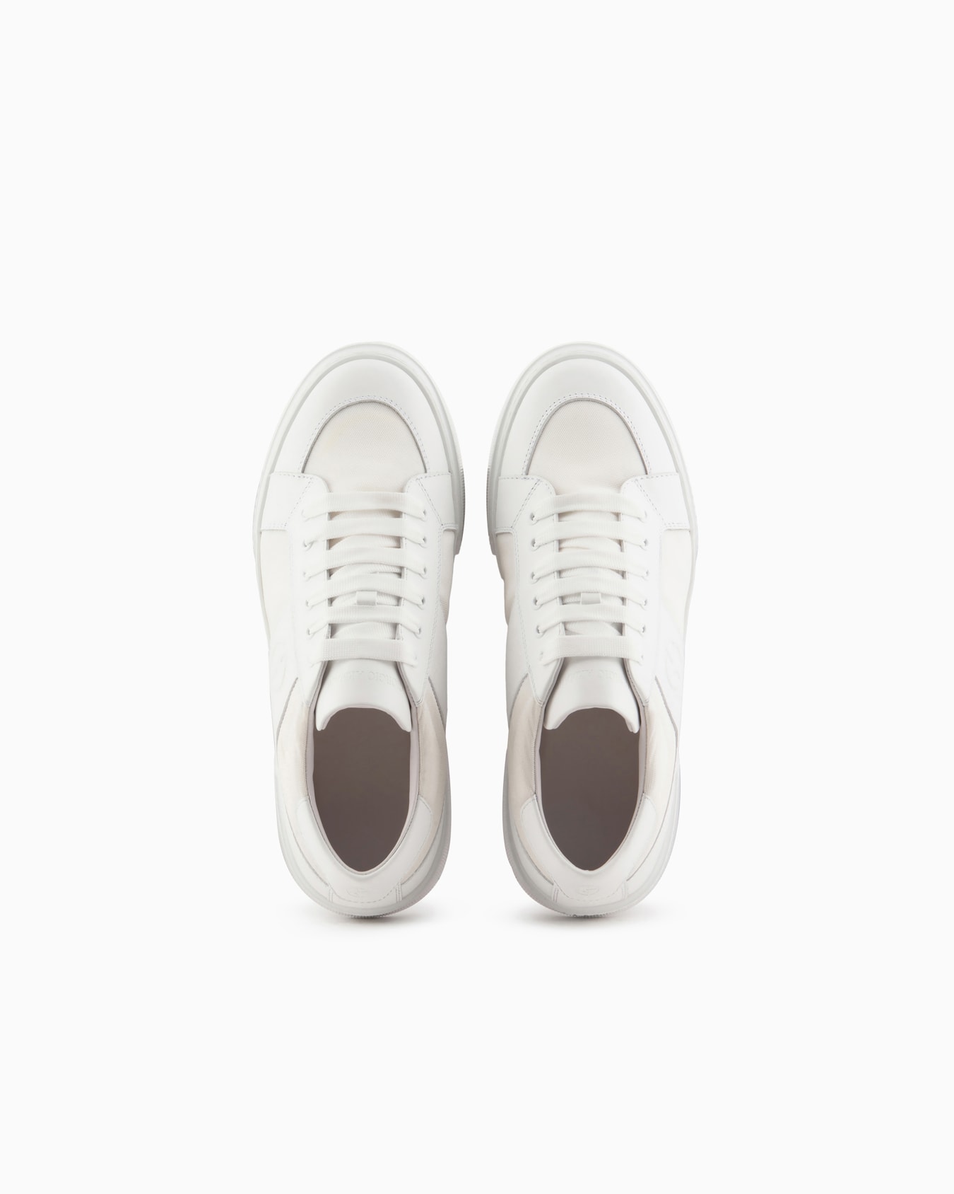 Leather and fabric sneakers Slide 2
