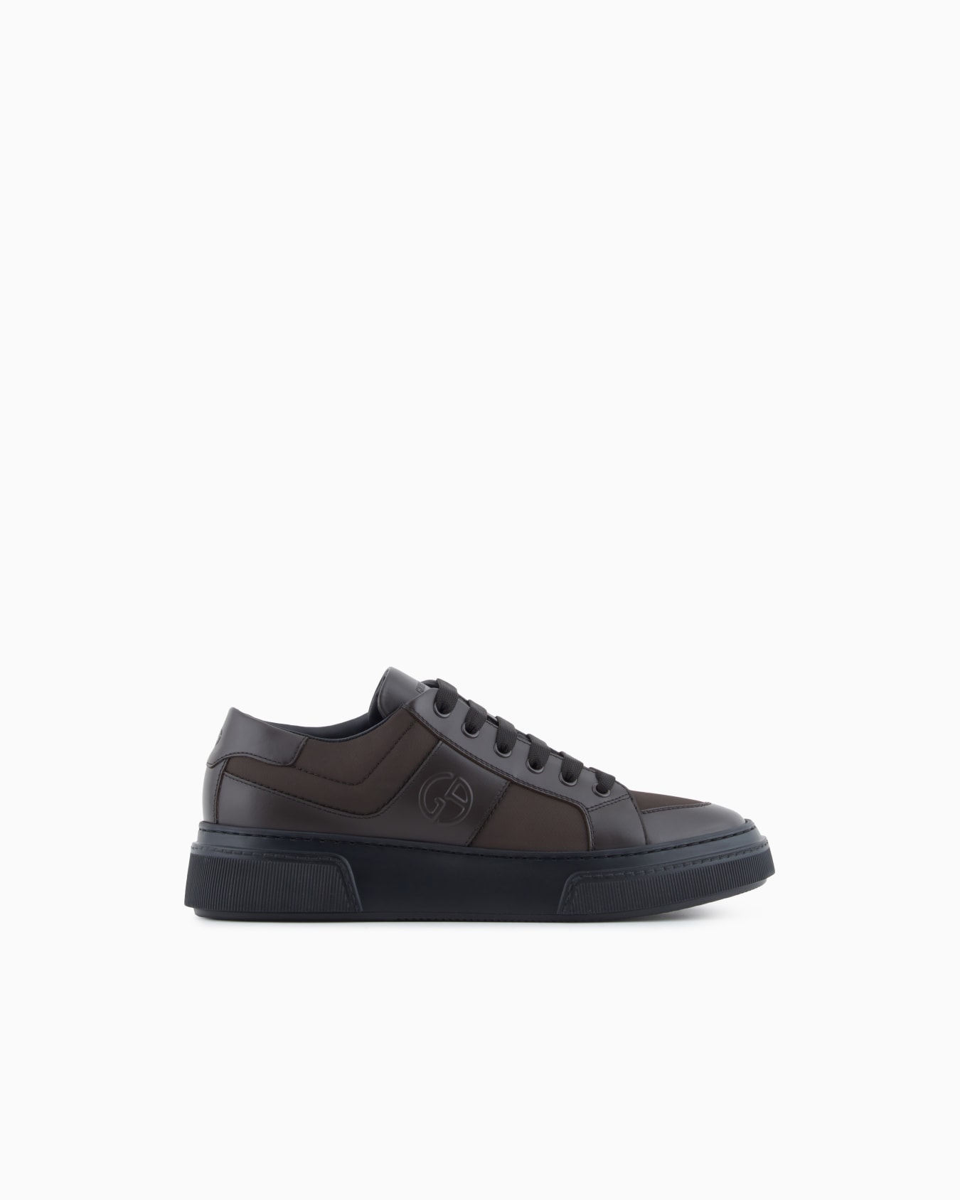 Leather and fabric sneakers Slide 0