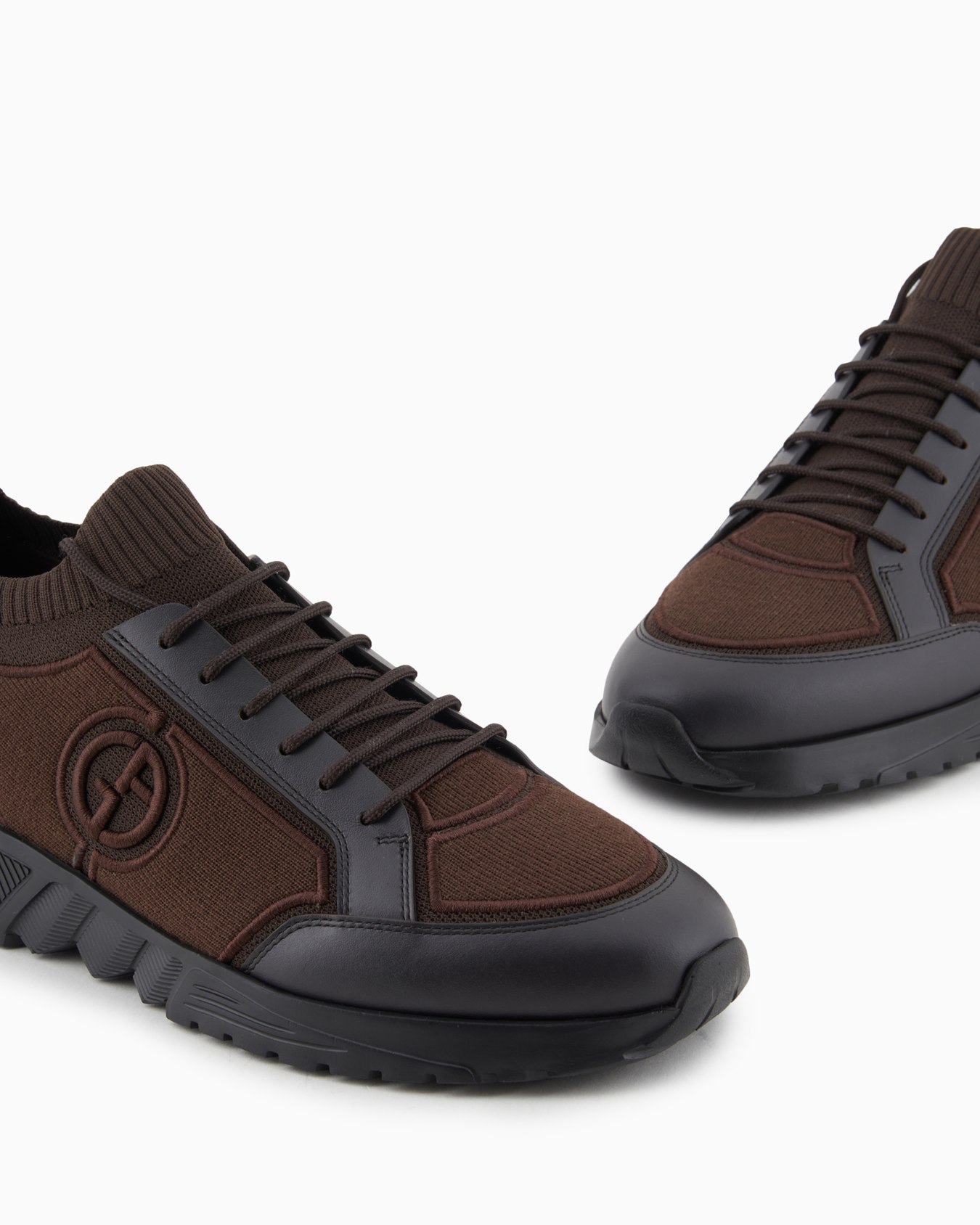 Knit-and-leather sneakers Slide 4