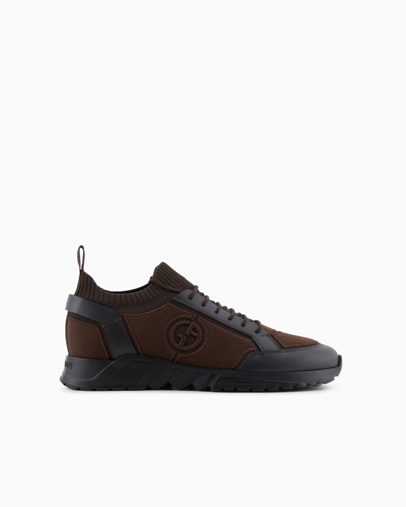 Knit-and-leather sneakers Slide 0