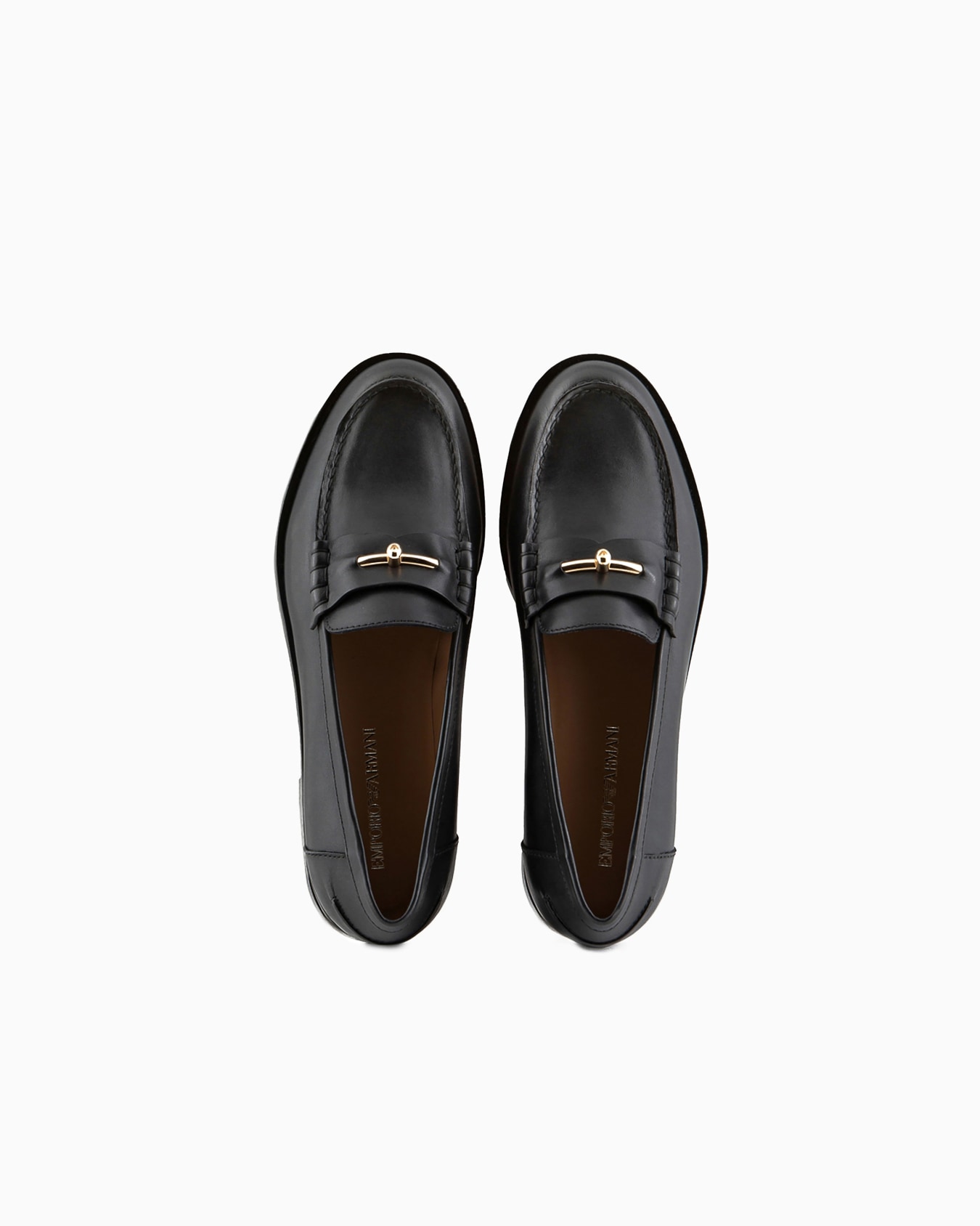 Polished leather loafers with stirrup Slide 2