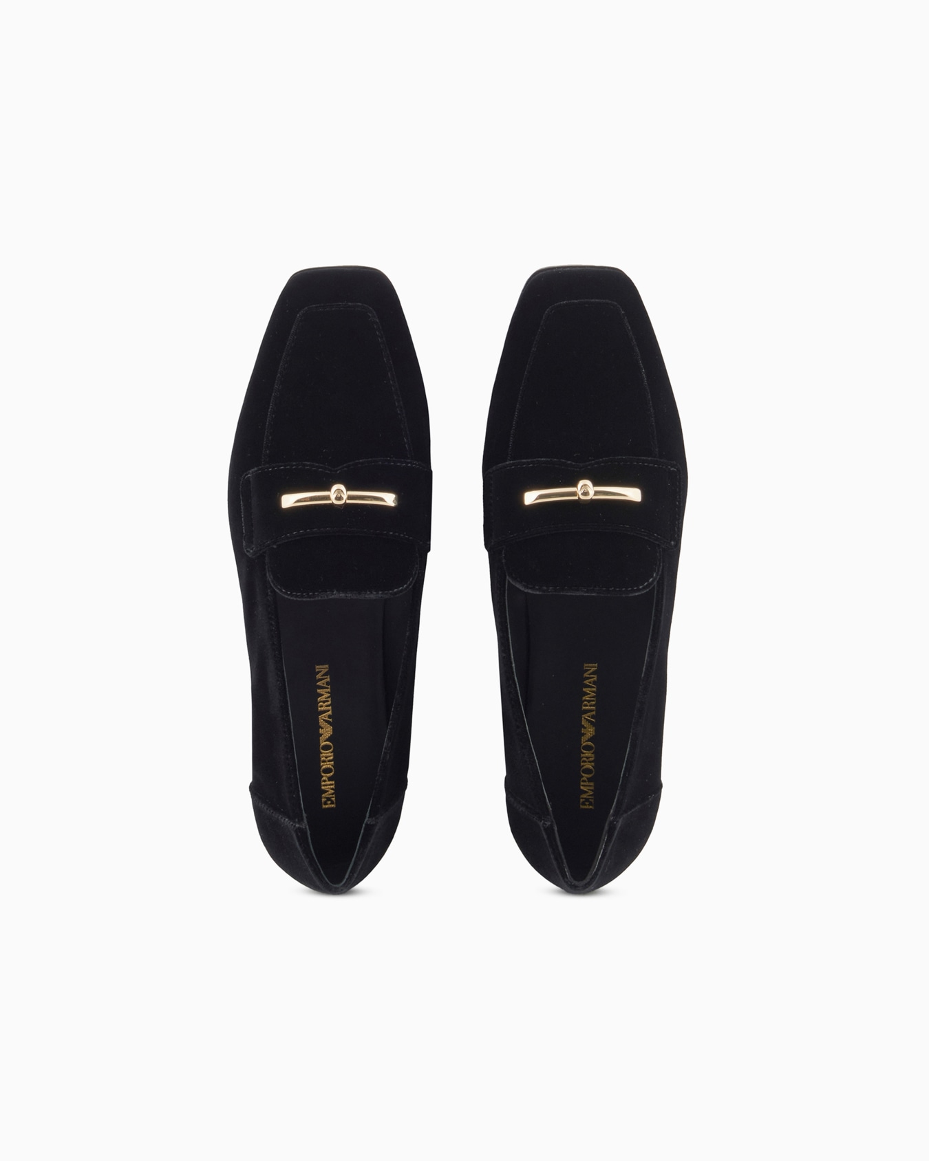 Velvet loafers with saddle Slide 2