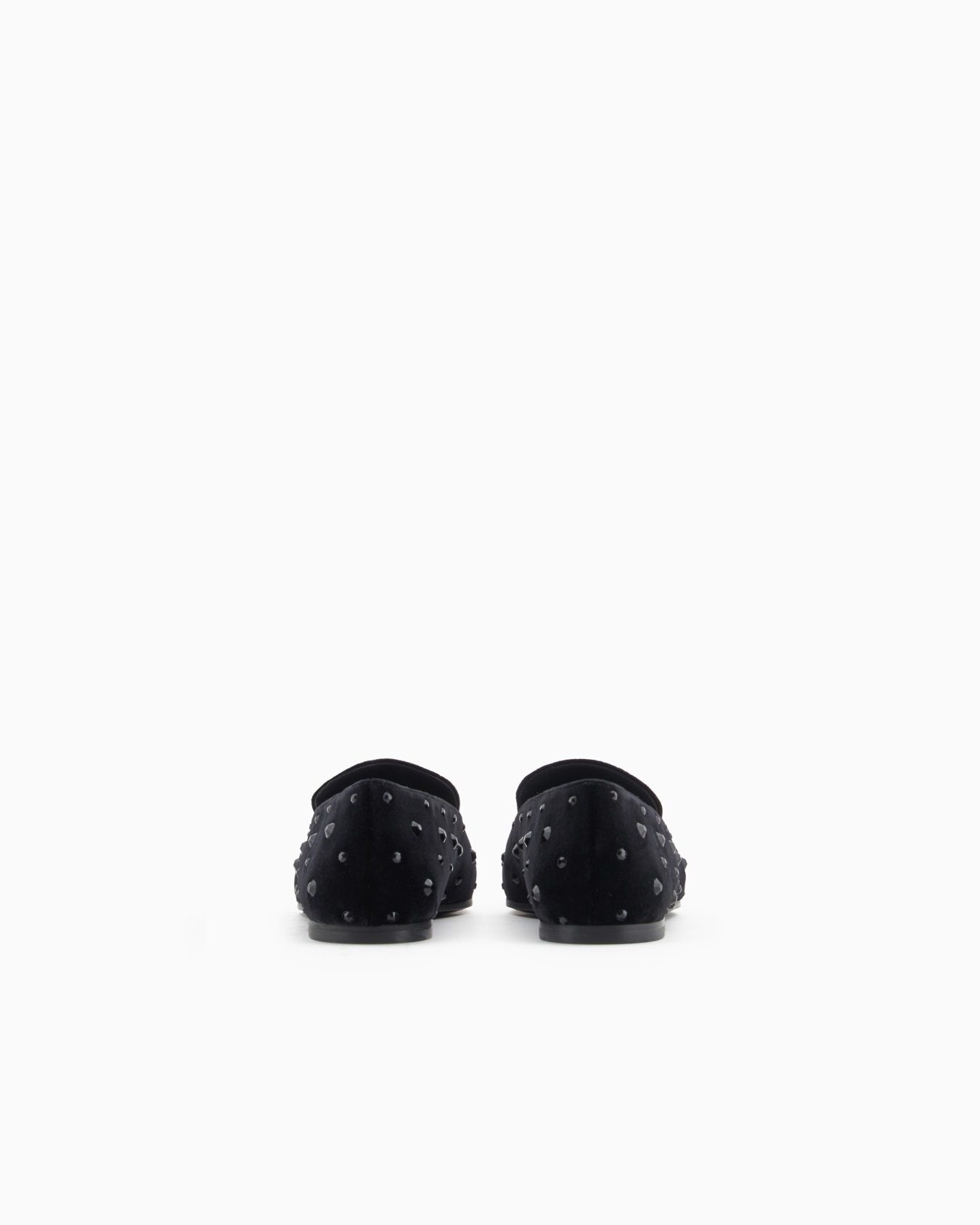 Samt-Pantolette mit Strass Folie 3