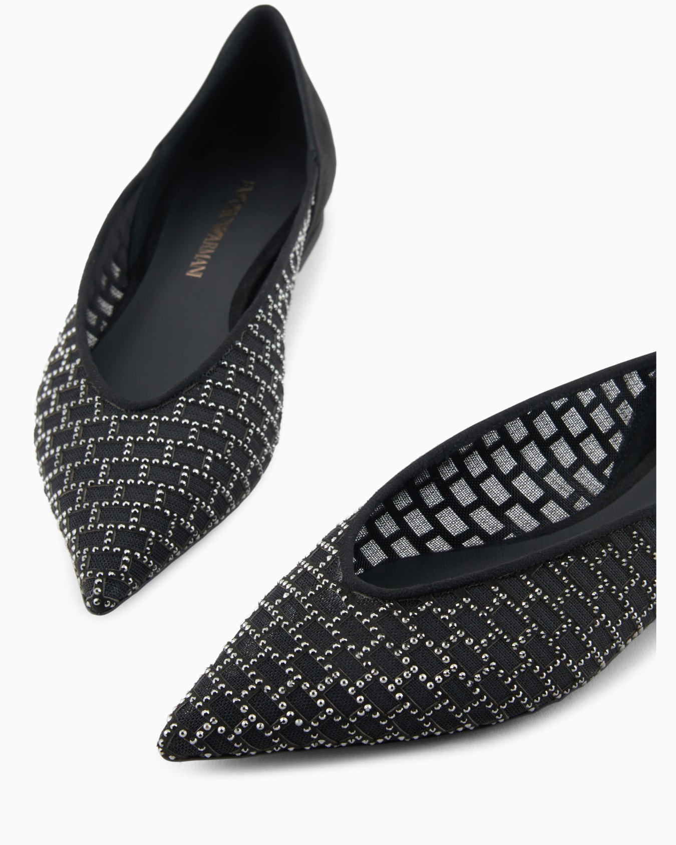 Pointed ballerinas with a rhinestone graphic design Slide 4
