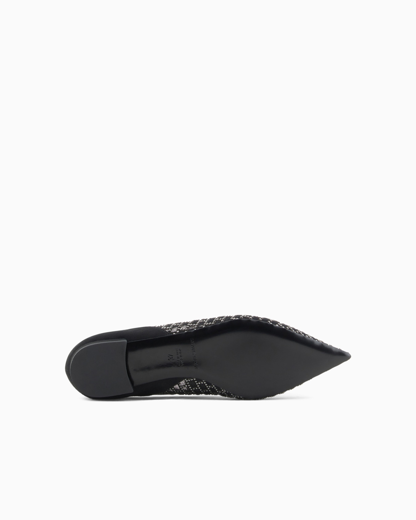 Pointed ballerinas with a rhinestone graphic design Slide 5