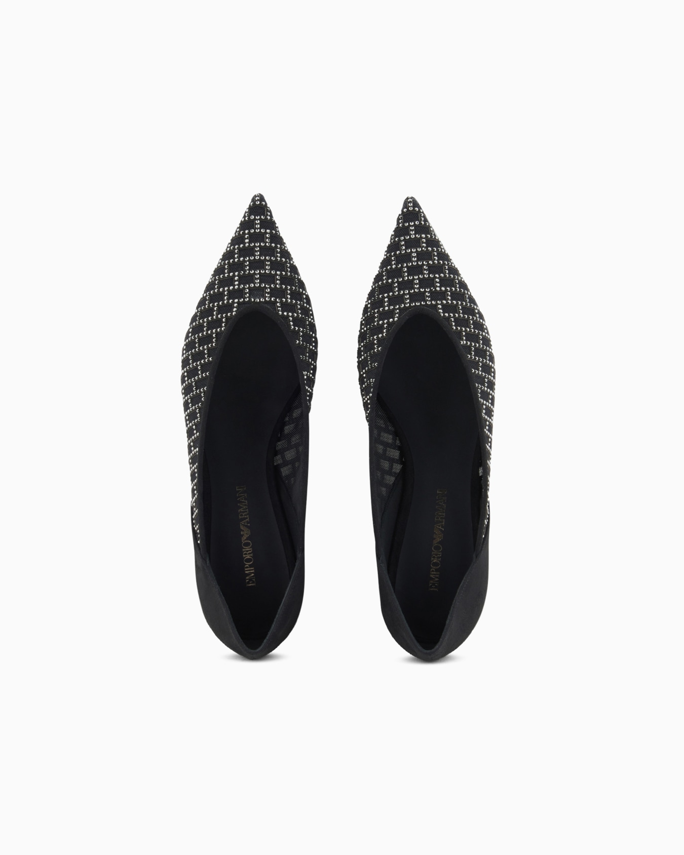 Pointed ballerinas with a rhinestone graphic design Slide 2