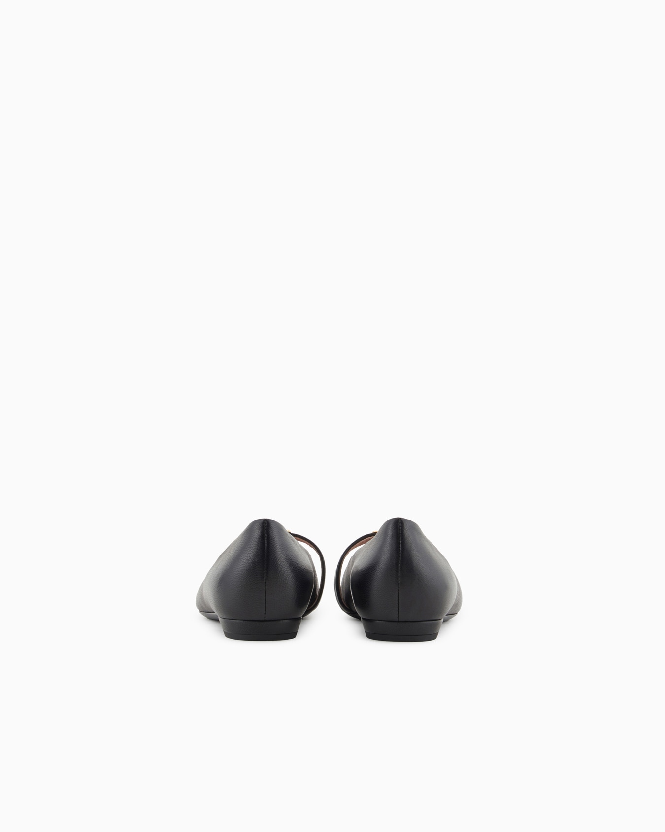 Nappa-leather pointed-toe ballerinas with eagle plate Slide 3